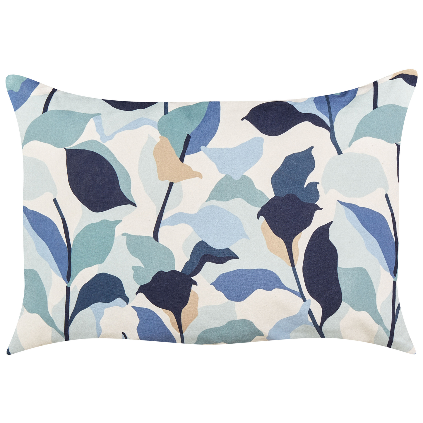 Gartenkissen 2er Set VEGLINO Pflanzenmuster 40 x 60 cm Blau