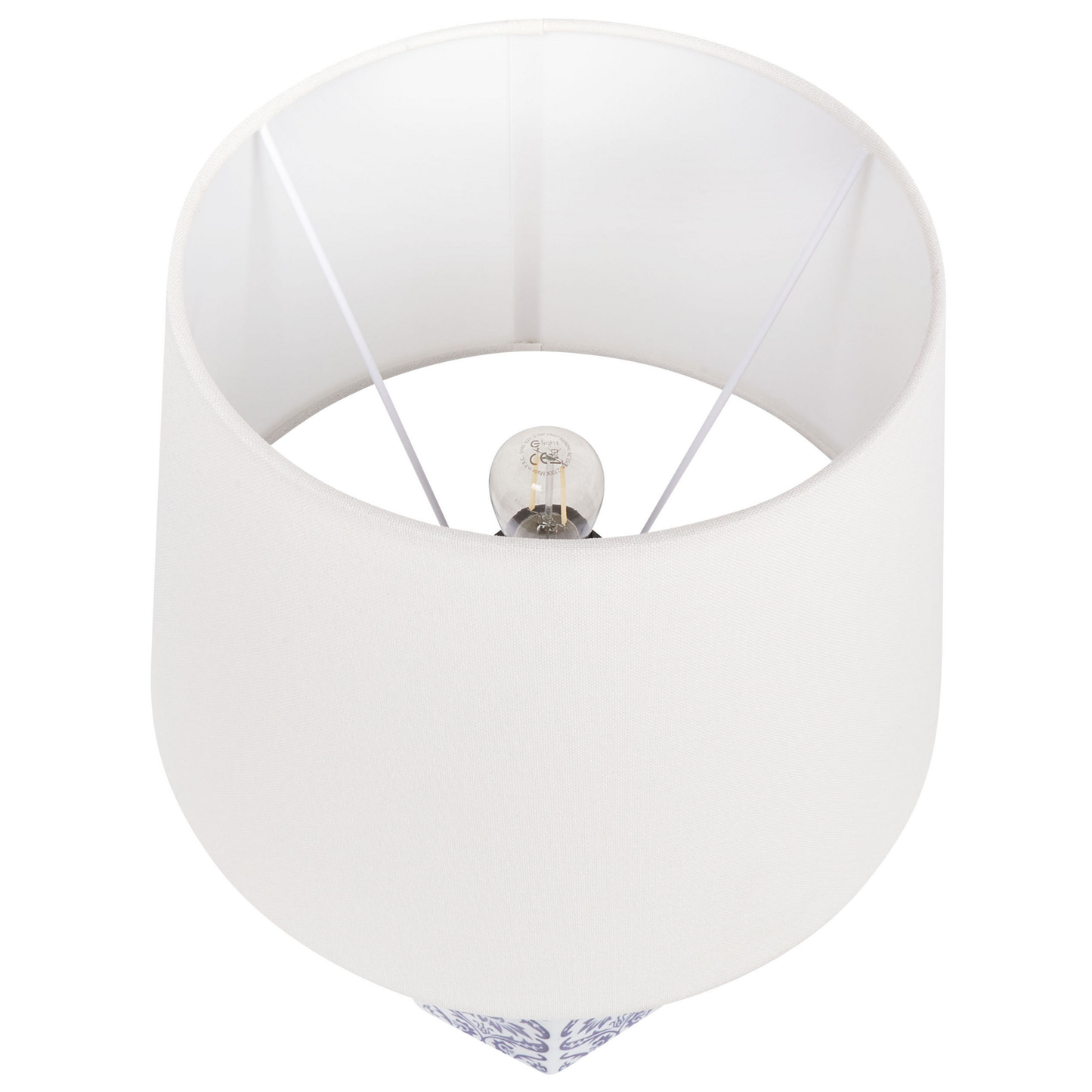 Tischleuchte MARCELIN Porzellan Blau