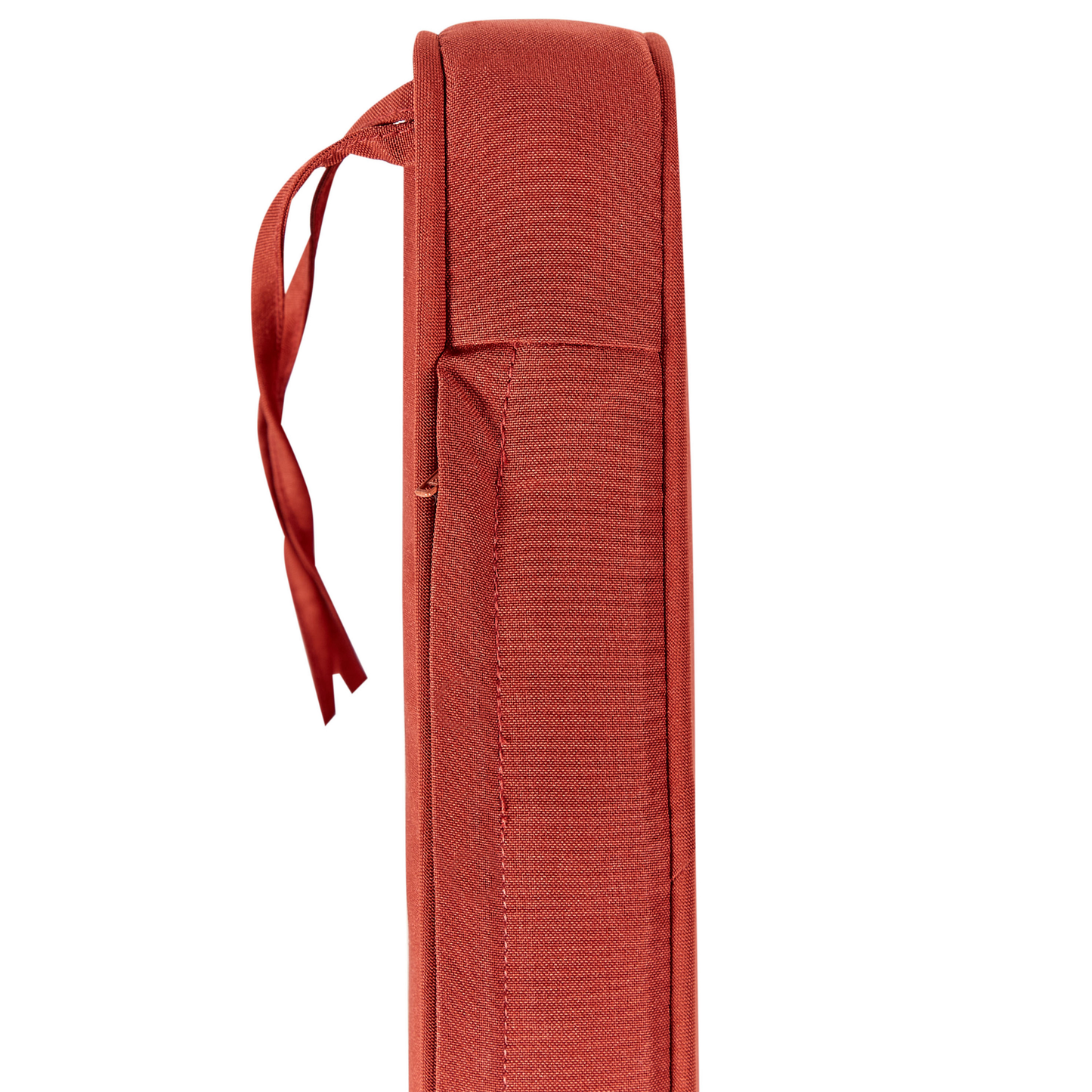 Gartenbank mit Auflage SOVANA 120 cm mit Stauraum Akazienholz Rot