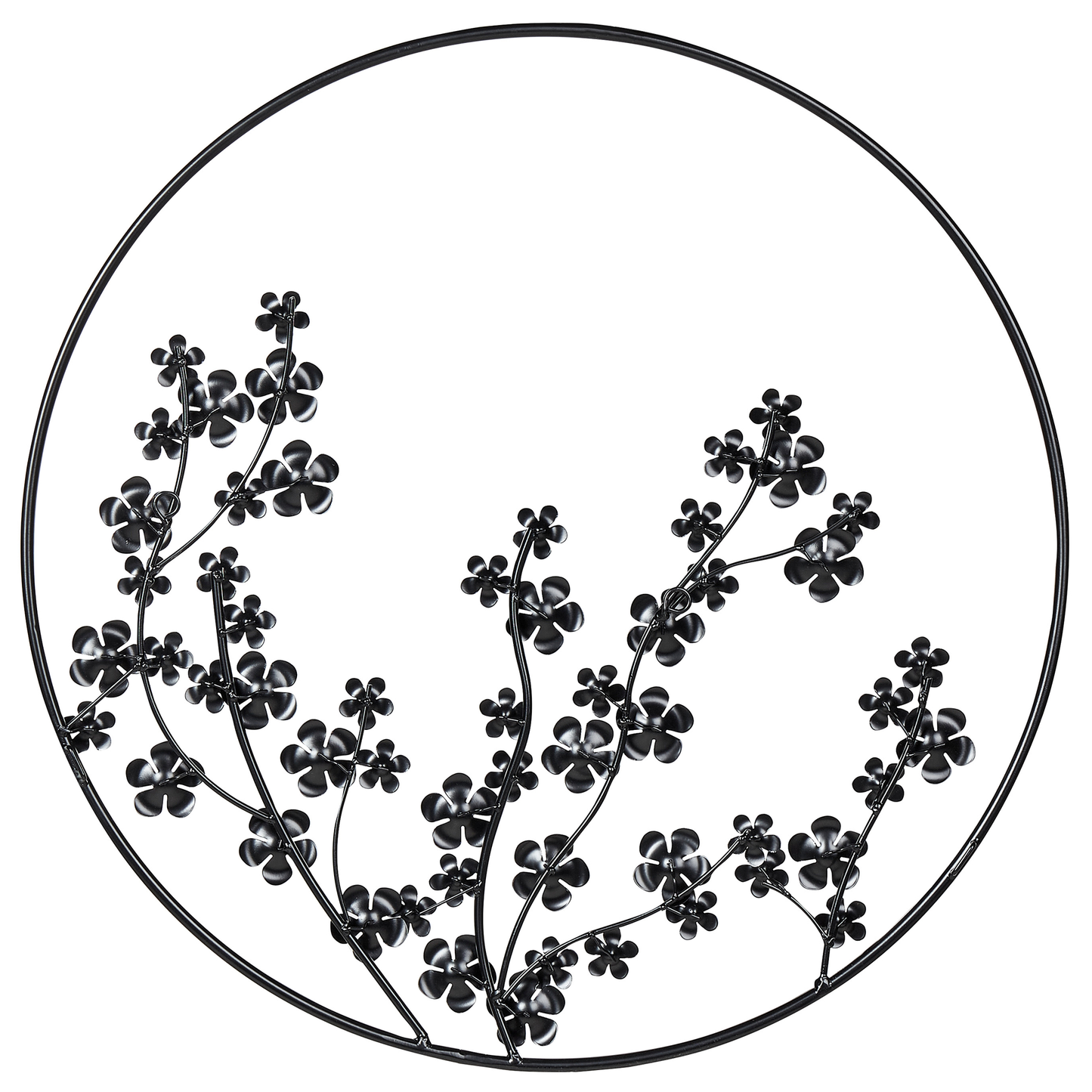 Wandobjekt Blume STRONTIUM Metall 70 cm Schwarz