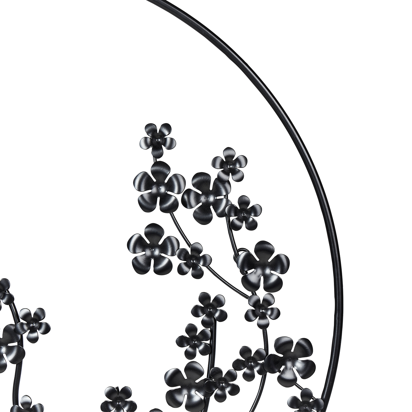 Wandobjekt Blume STRONTIUM Metall 70 cm Schwarz