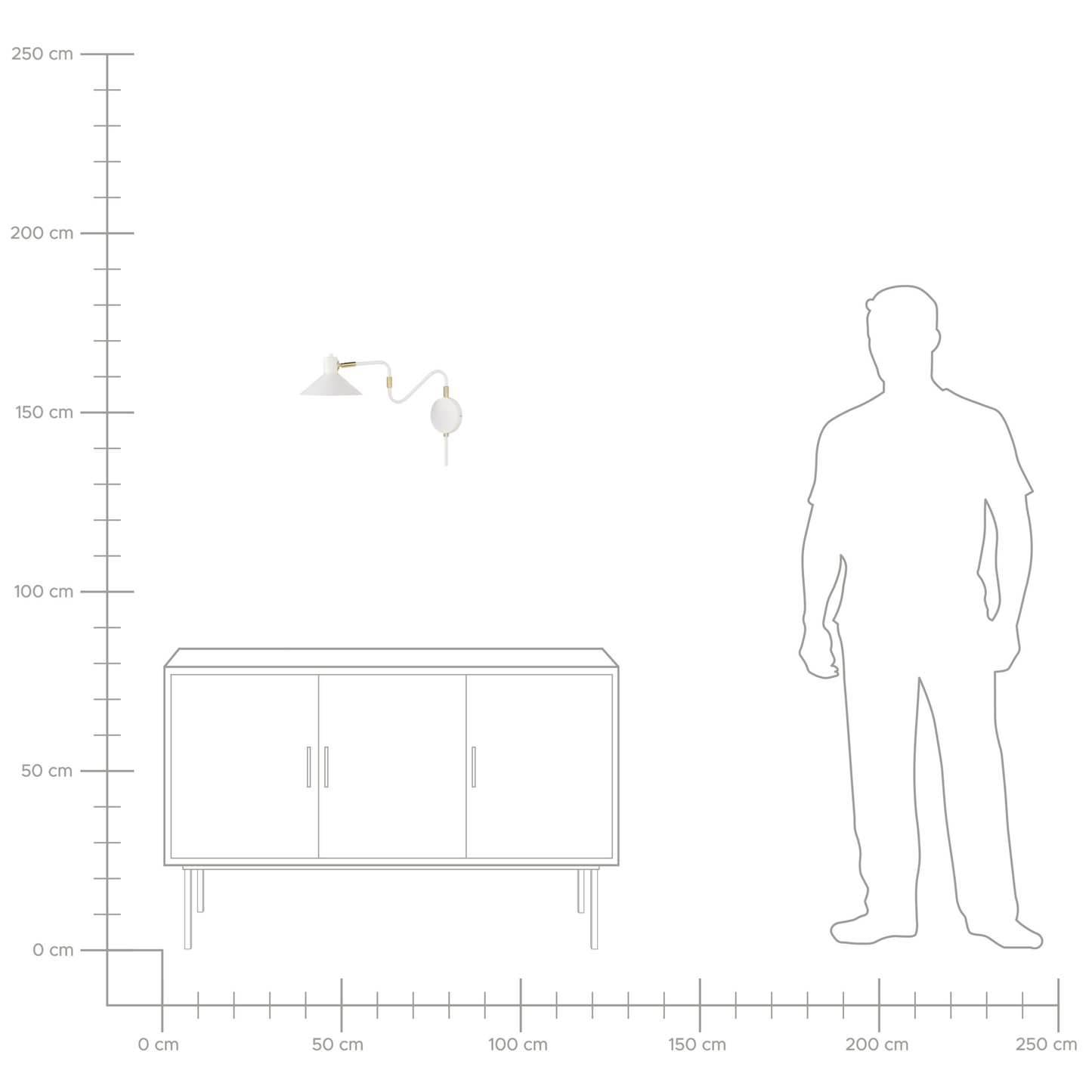 Wandlampe BALIEM verstellbar Metall Weiss