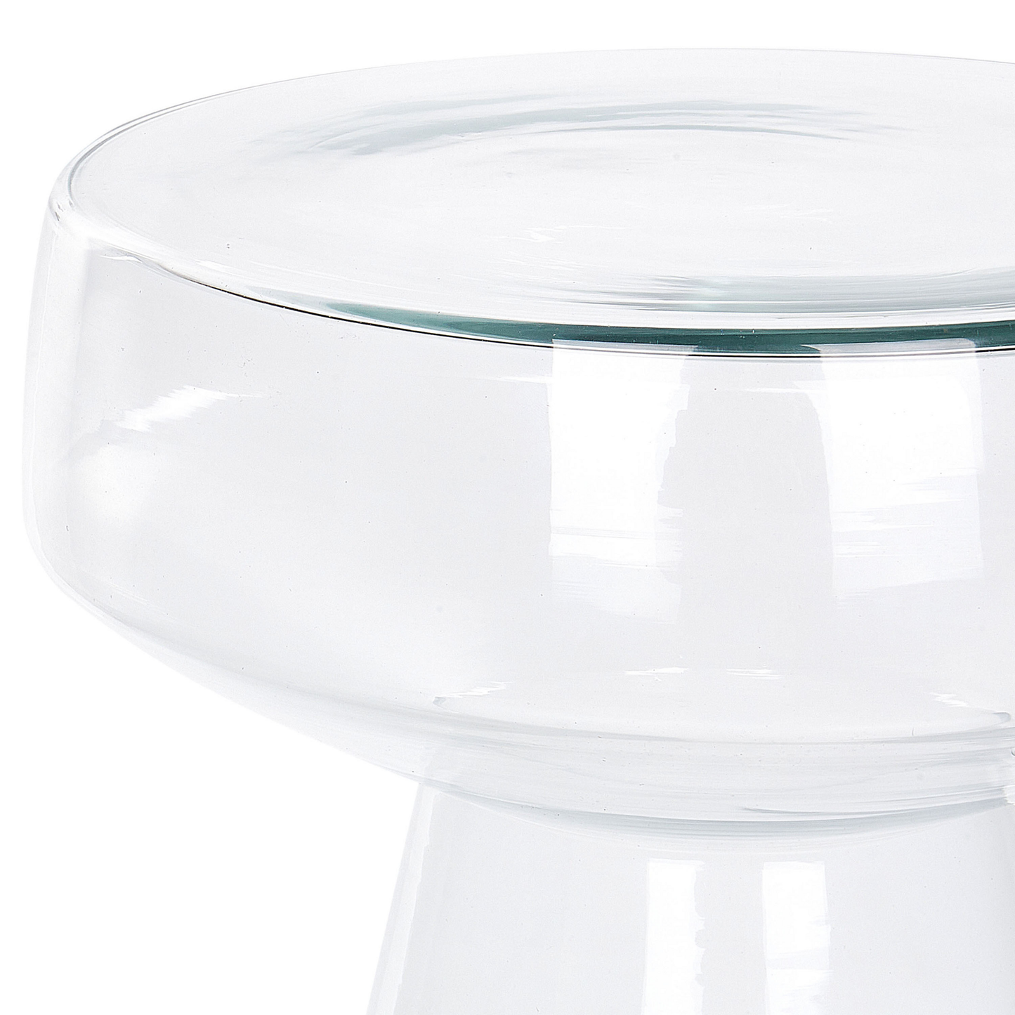 Beistelltisch 2er Set Glas transparent rund LAGUNA/CALDERA