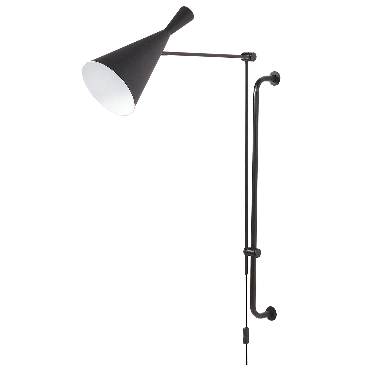 Wandlampe MARISA verstellbar Metall Schwarz