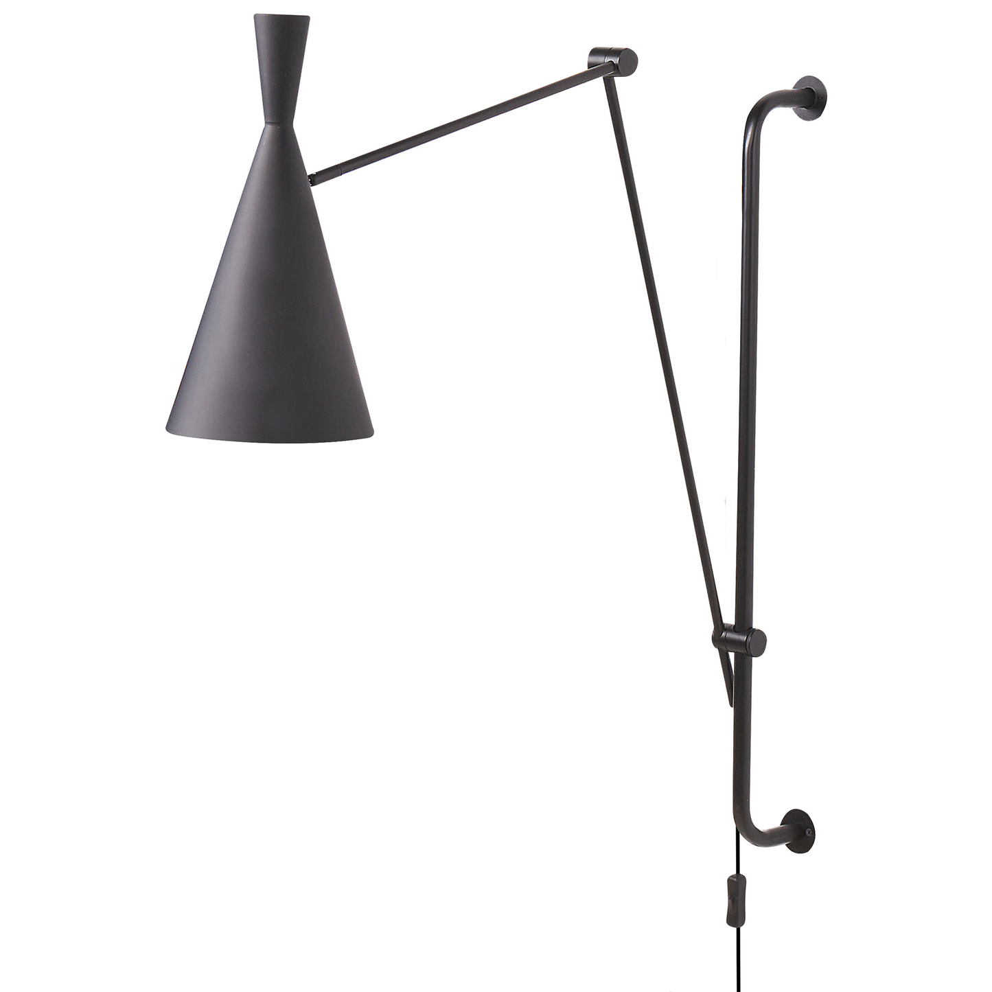 Wandlampe MARISA verstellbar Metall Schwarz