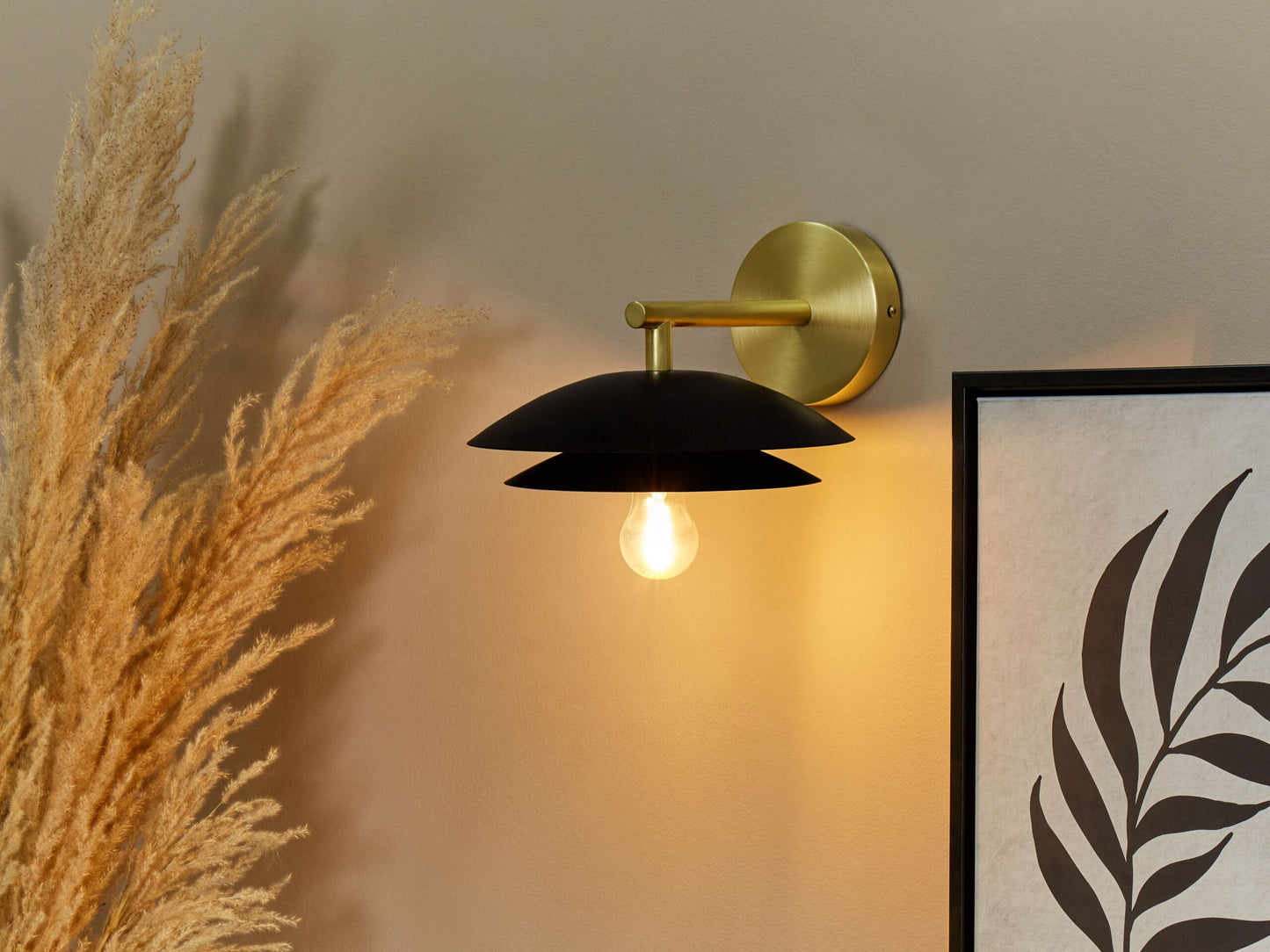 Wandlampe LASOLO Metall Schwarz