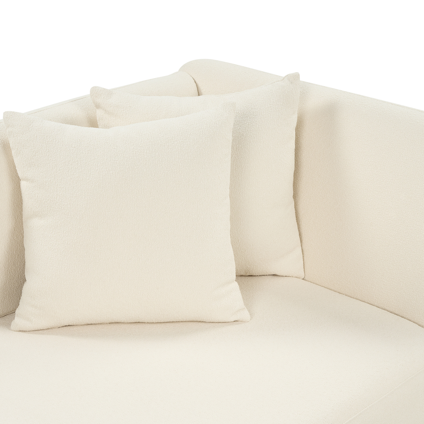 Chaiselongue Bouclé cremeweiss rechtsseitig RIOM
