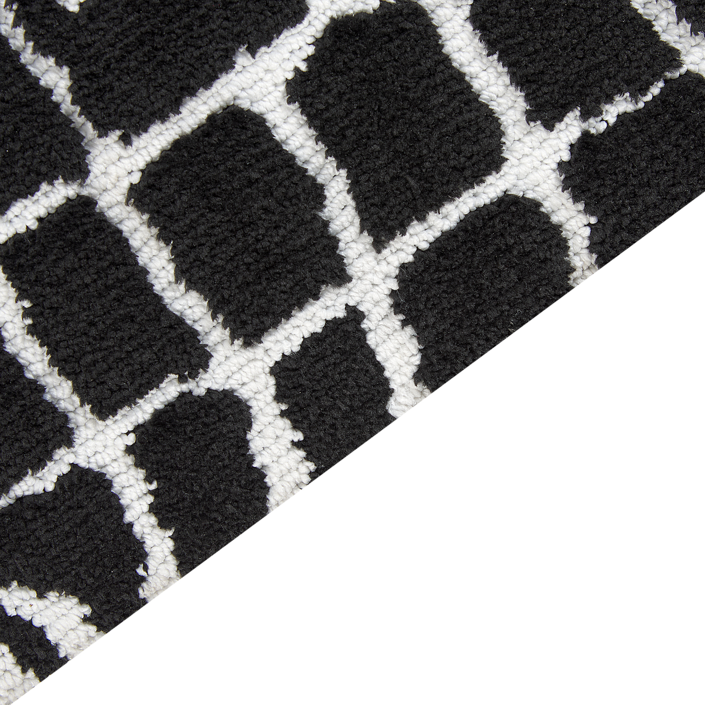 Teppich schwarz / weiss 160 x 230 cm abstraktes Muster Kurzflor PUNGE