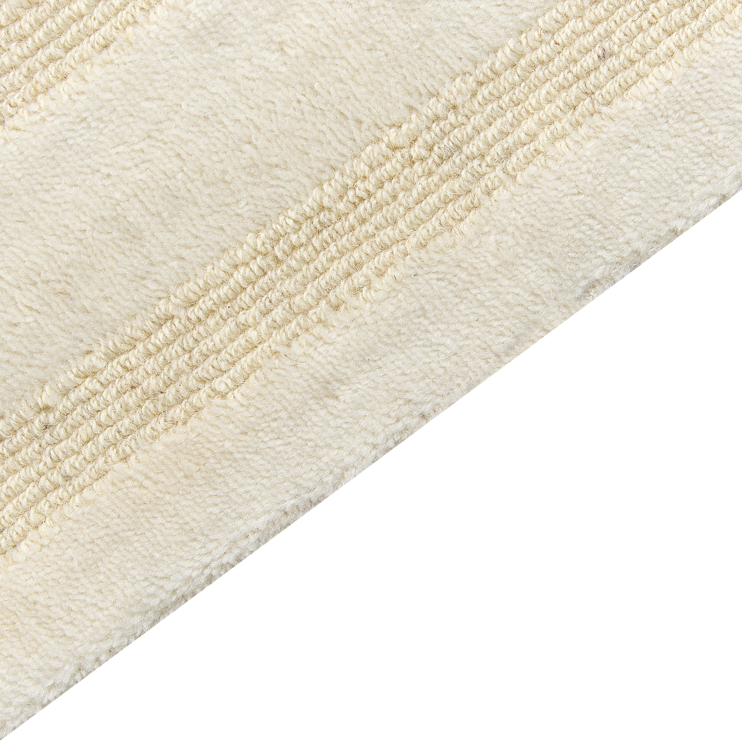 Teppich Wolle hellbeige 200 x 300 cm Steifenmuster ABEGUM