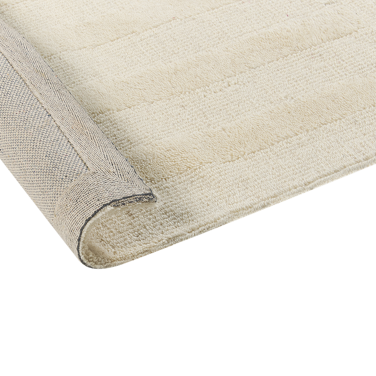 Teppich Wolle hellbeige 200 x 300 cm Streifenmuster MASTUNG