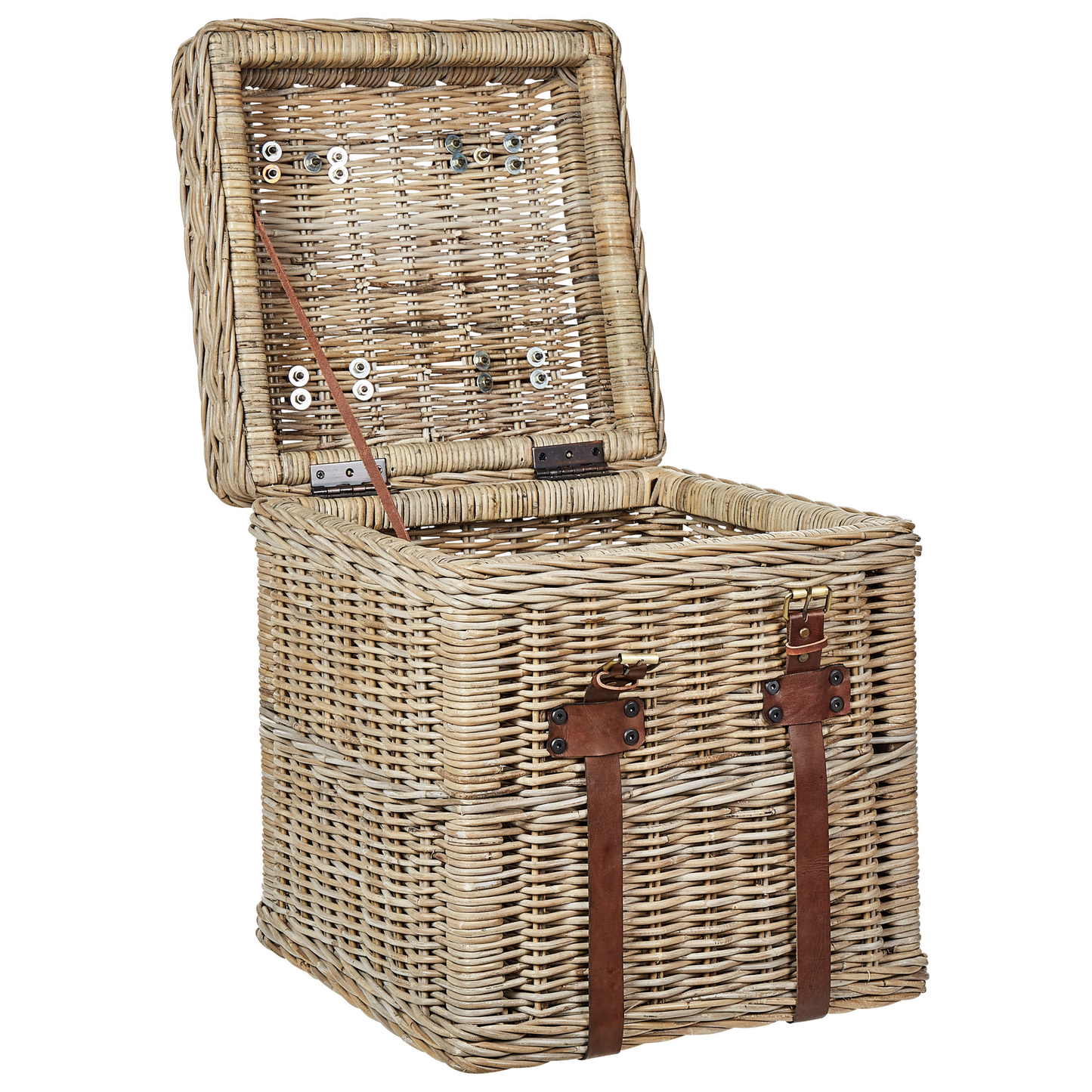 Aufbewahrungsbox mit Deckel Rattan naturfarben MADABA