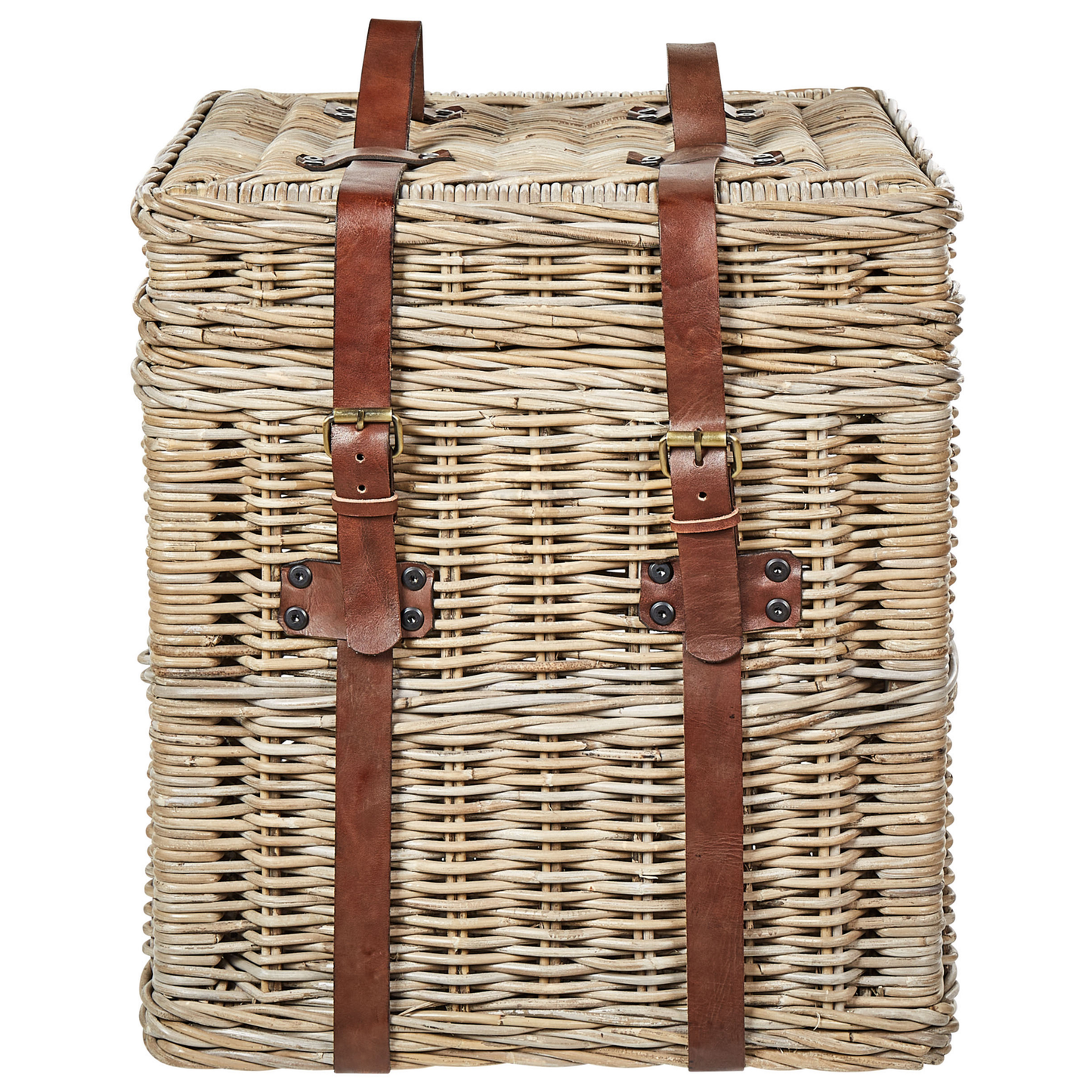 Aufbewahrungsbox mit Deckel Rattan naturfarben MADABA