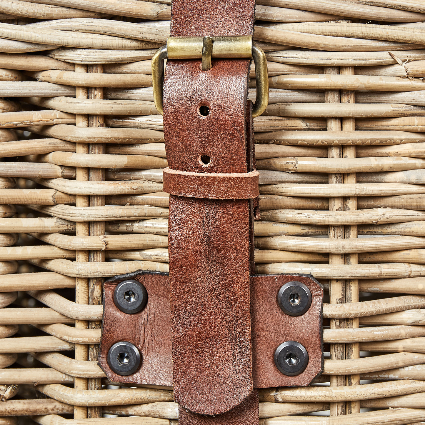 Aufbewahrungsbox mit Deckel Rattan naturfarben MADABA