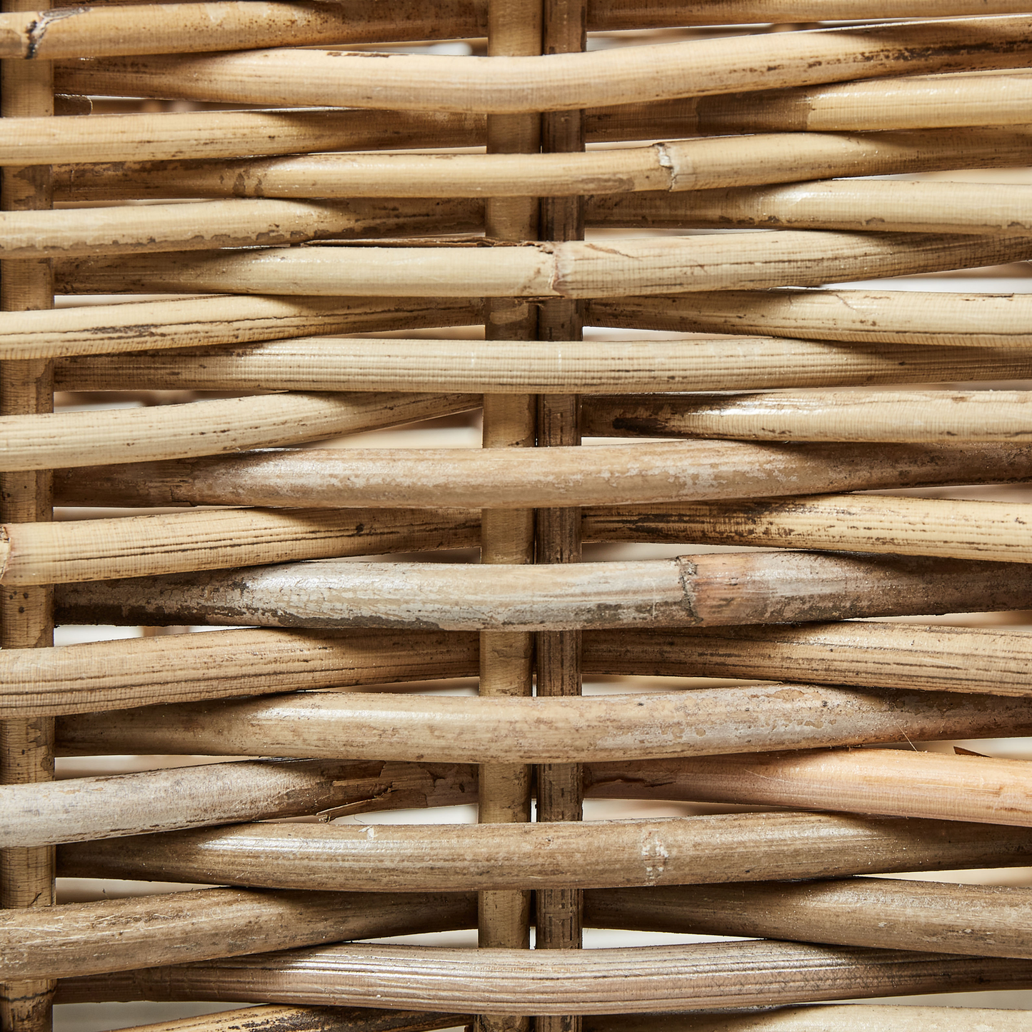 Aufbewahrungsbox mit Rollen Rattan naturfarben 2er Set KITIM