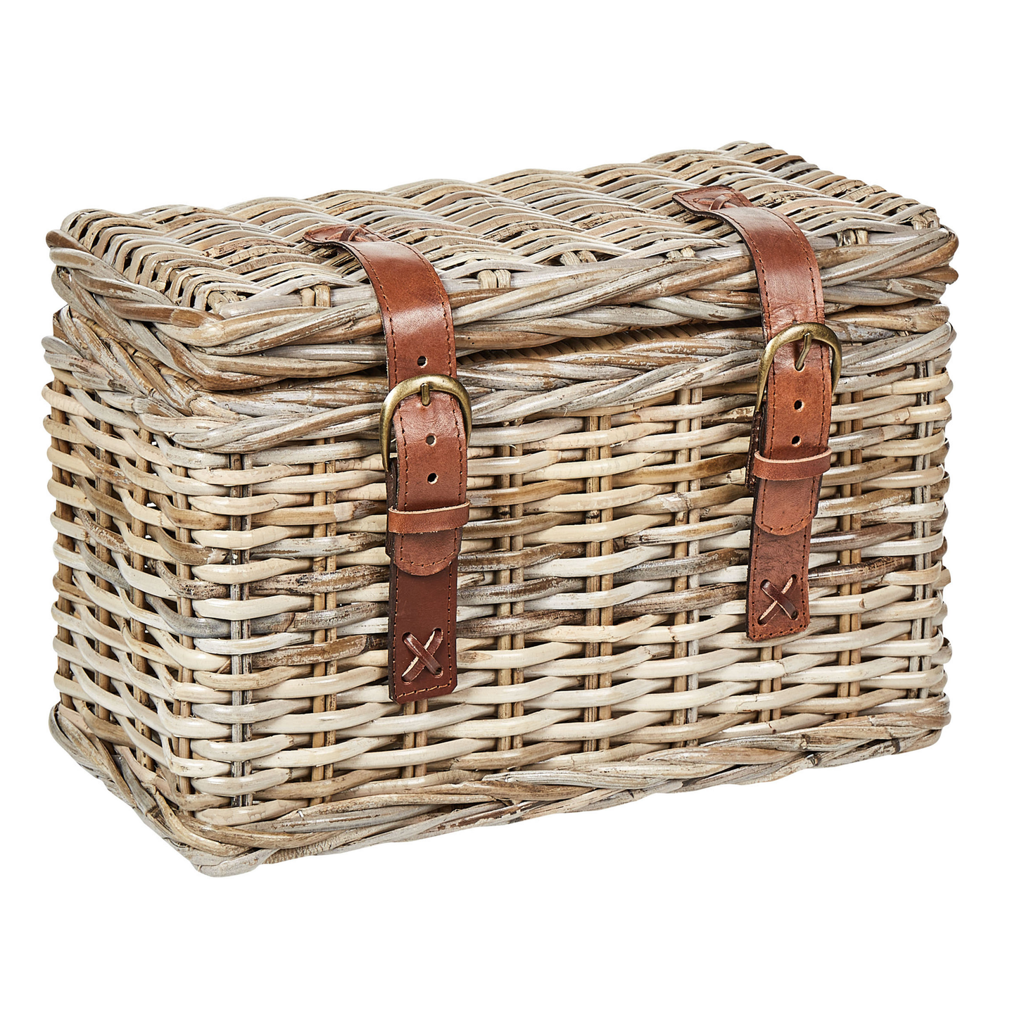 Aufbewahrungsbox mit Deckel Rattan naturfarben 2er Set IRBID