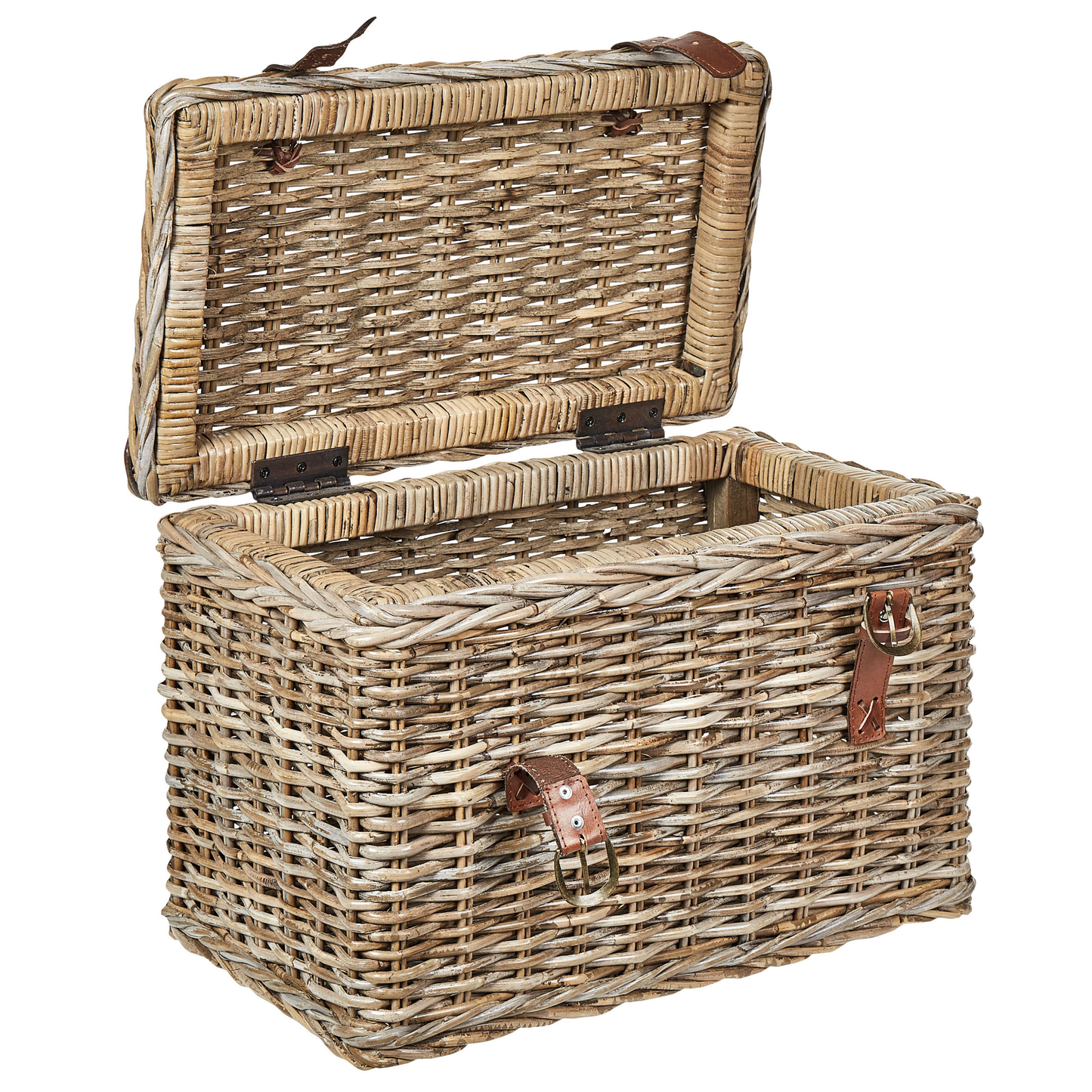 Aufbewahrungsbox mit Deckel Rattan naturfarben 2er Set IRBID
