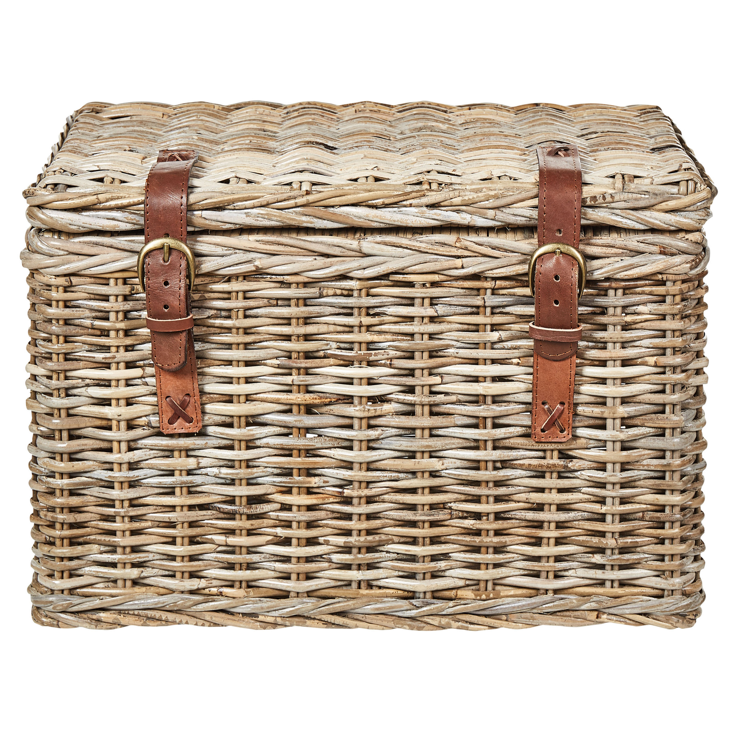 Aufbewahrungsbox mit Deckel Rattan naturfarben 2er Set IRBID