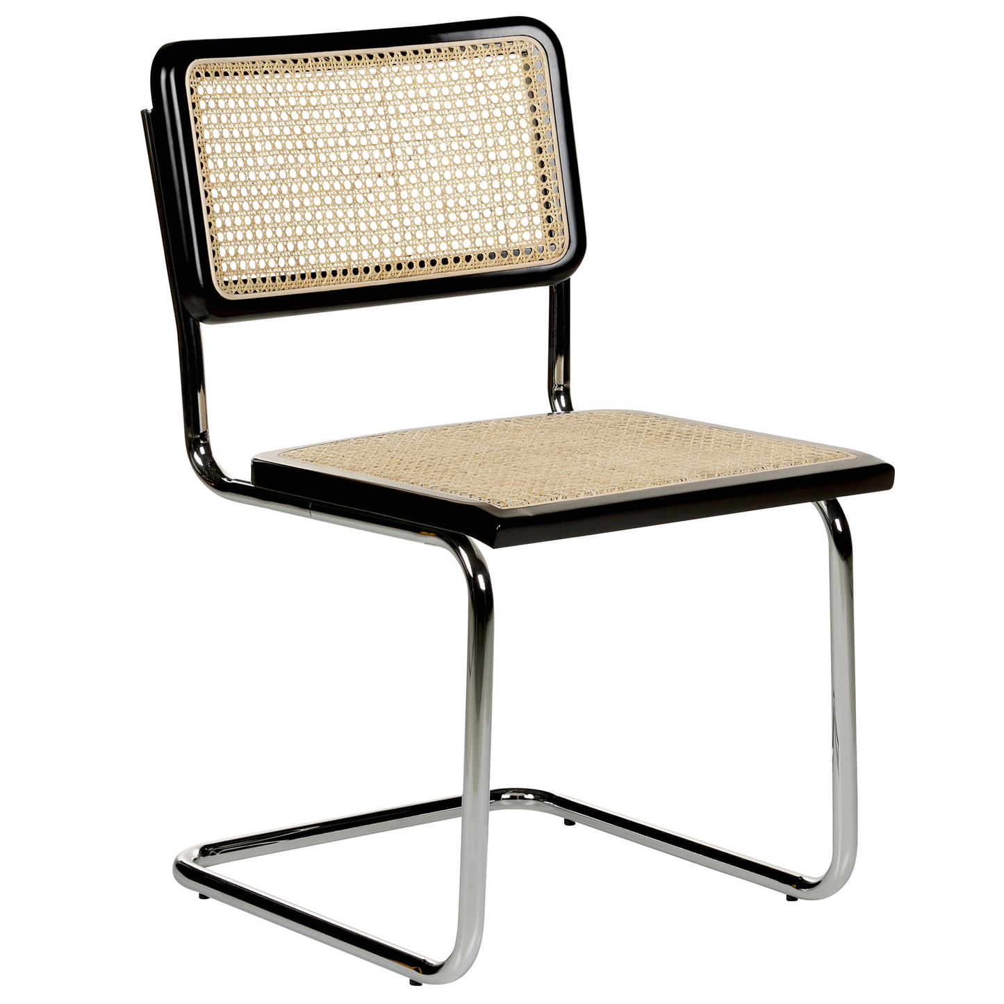 Esszimmerstuhl Rattan natürlich / schwarz 2er Set CORDOVA