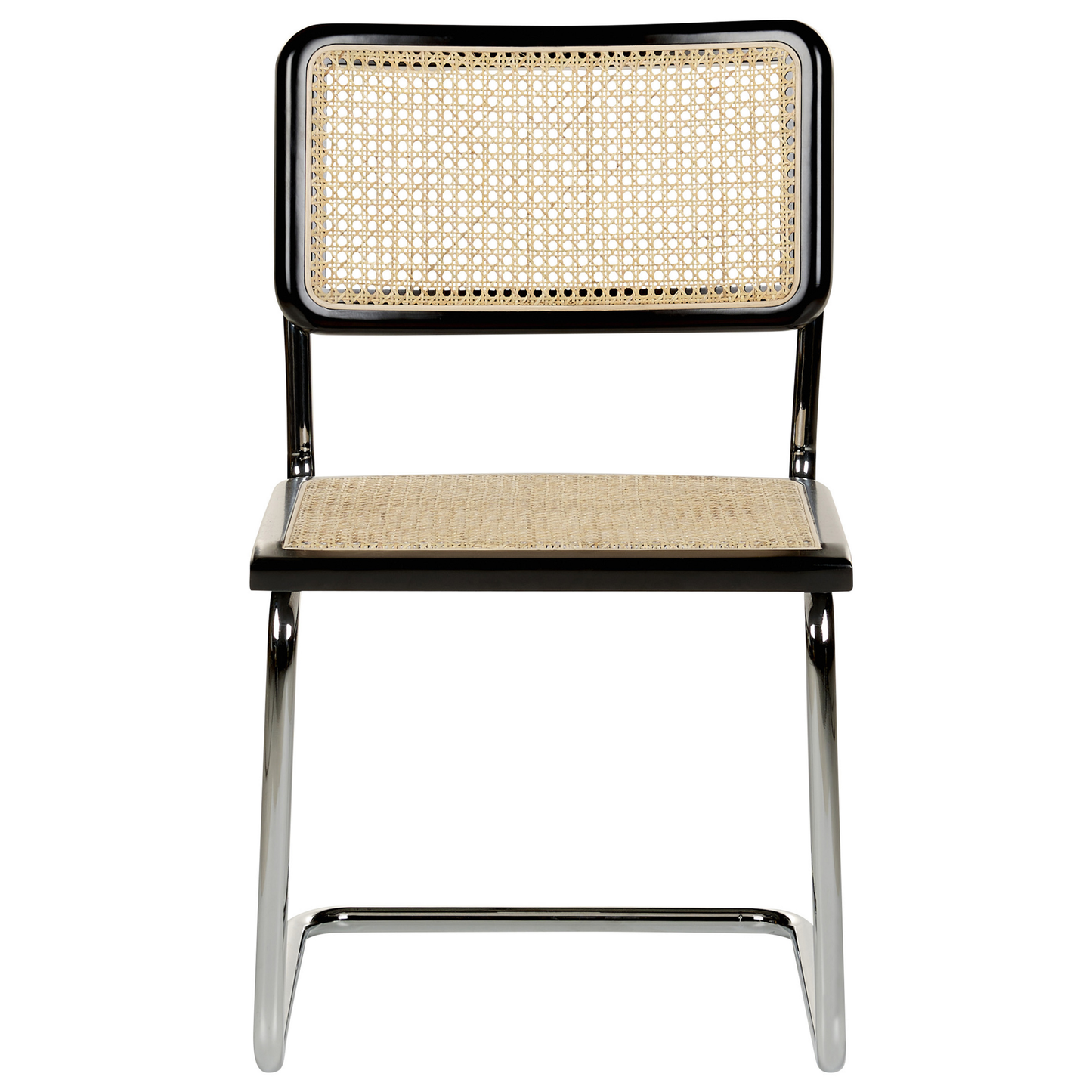 Esszimmerstuhl Rattan natürlich / schwarz 2er Set CORDOVA