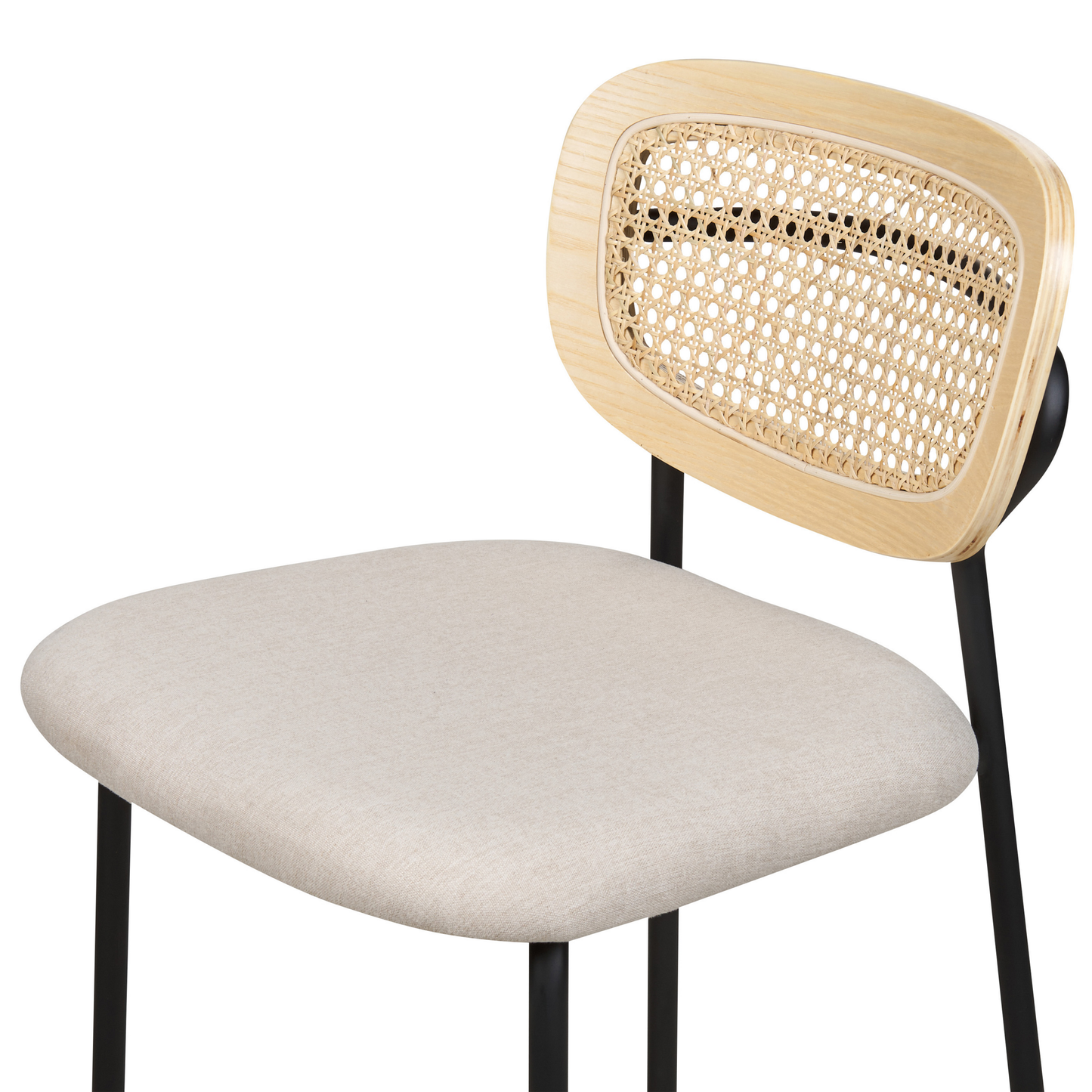 Set mit 2 Barstühlen MAYETTA Rattan Hellbeige