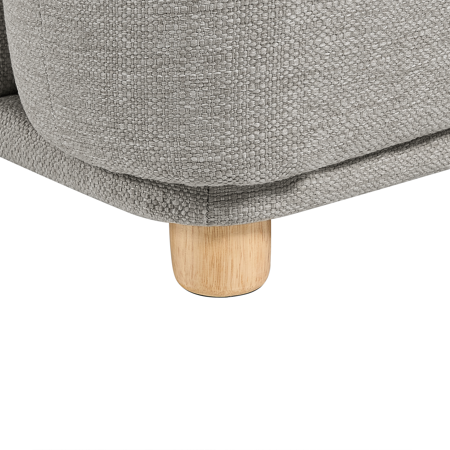 3-Sitzer Sofa Stoff hellgrau mit Kissen LUVOS