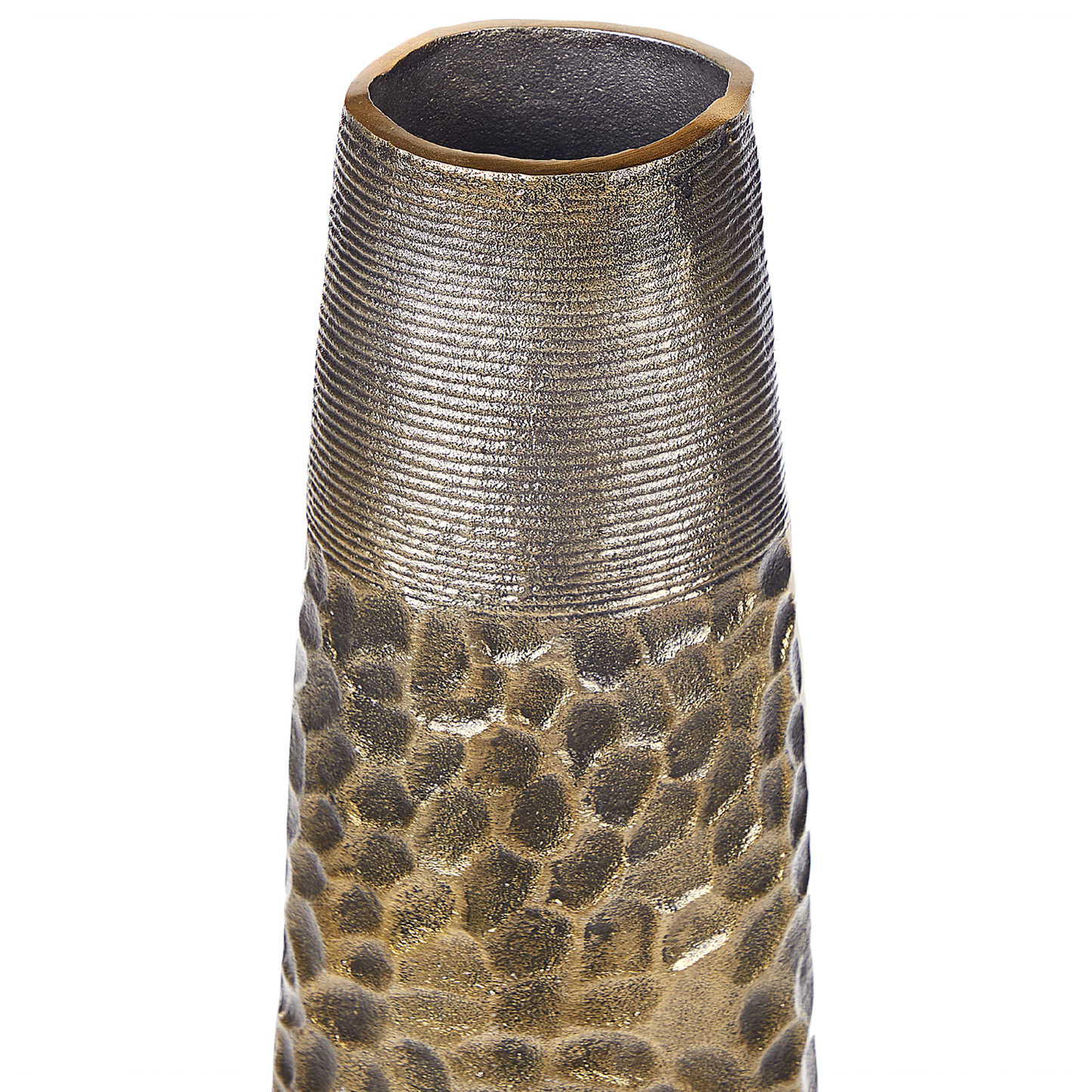 Aluminium Blumenvase 44 cm Gold THIVA