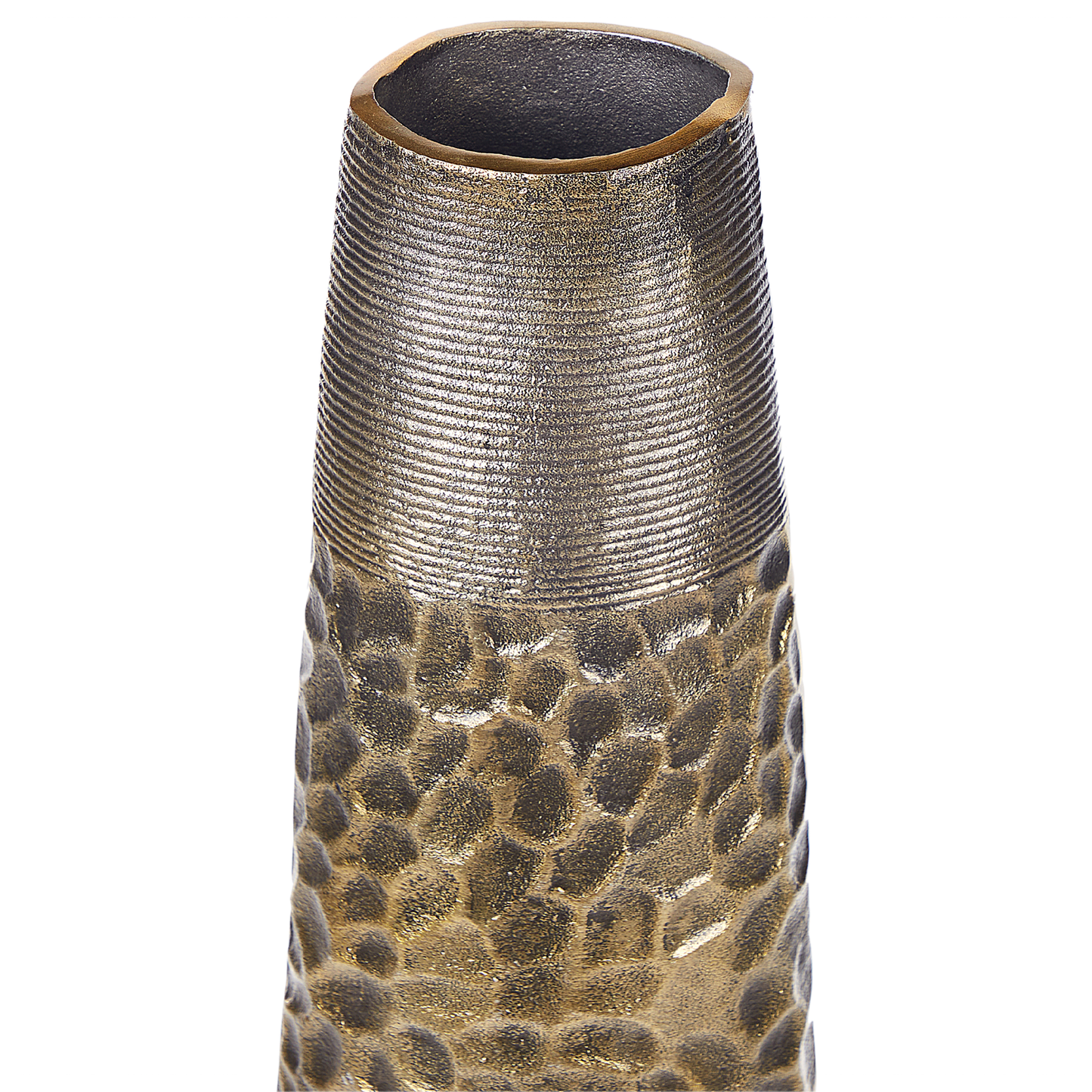 Aluminium Blumenvase 57 cm Gold THIVA