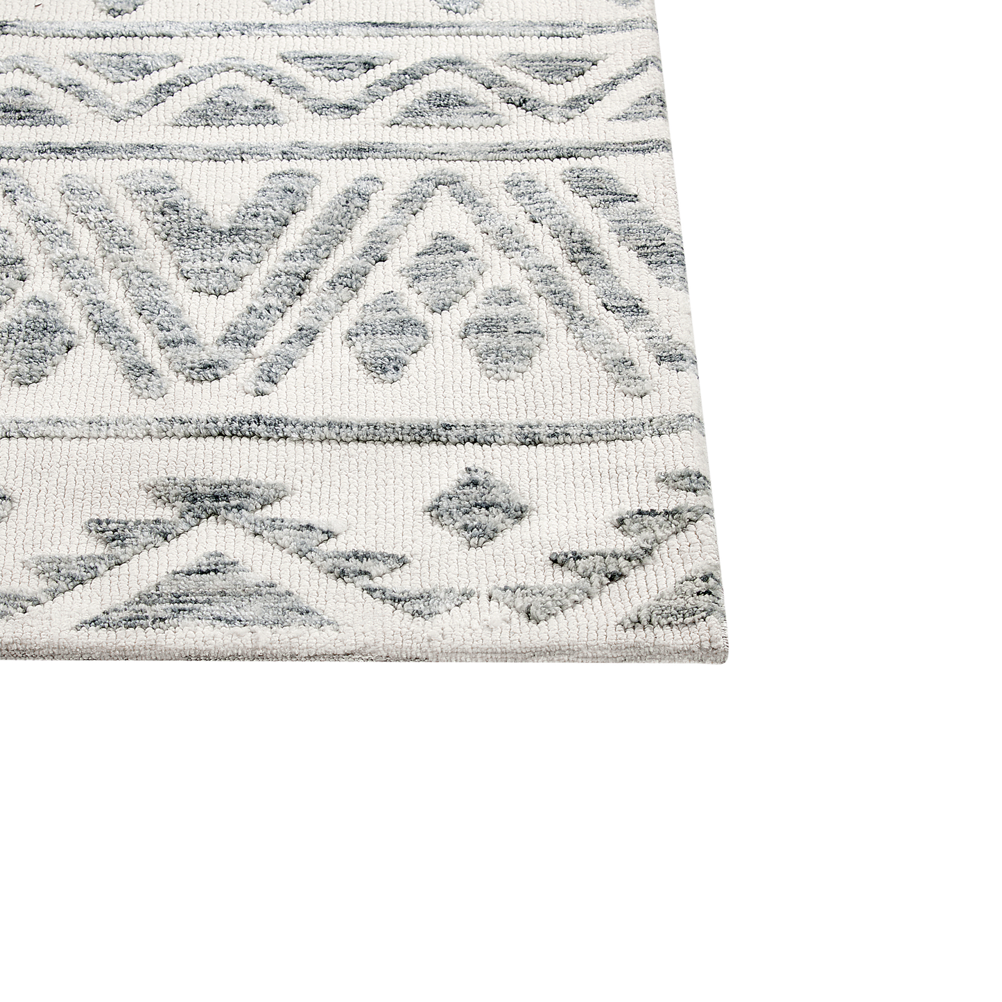 Teppich creme / grau 160 x 230 cm geometrisches Muster Kurzflor ASPANI