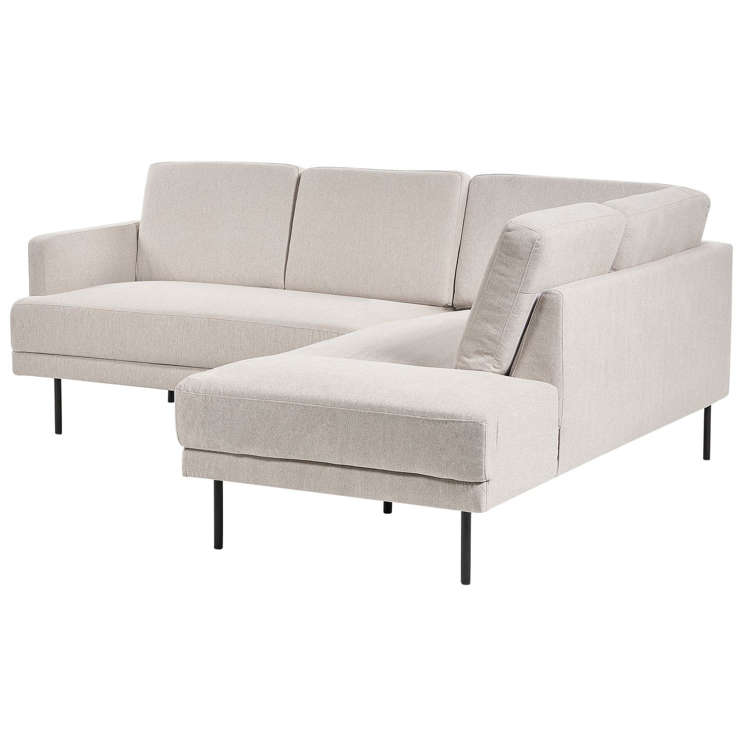 4-Sitzer Ecksofa hellbeige linksseitig BREDA