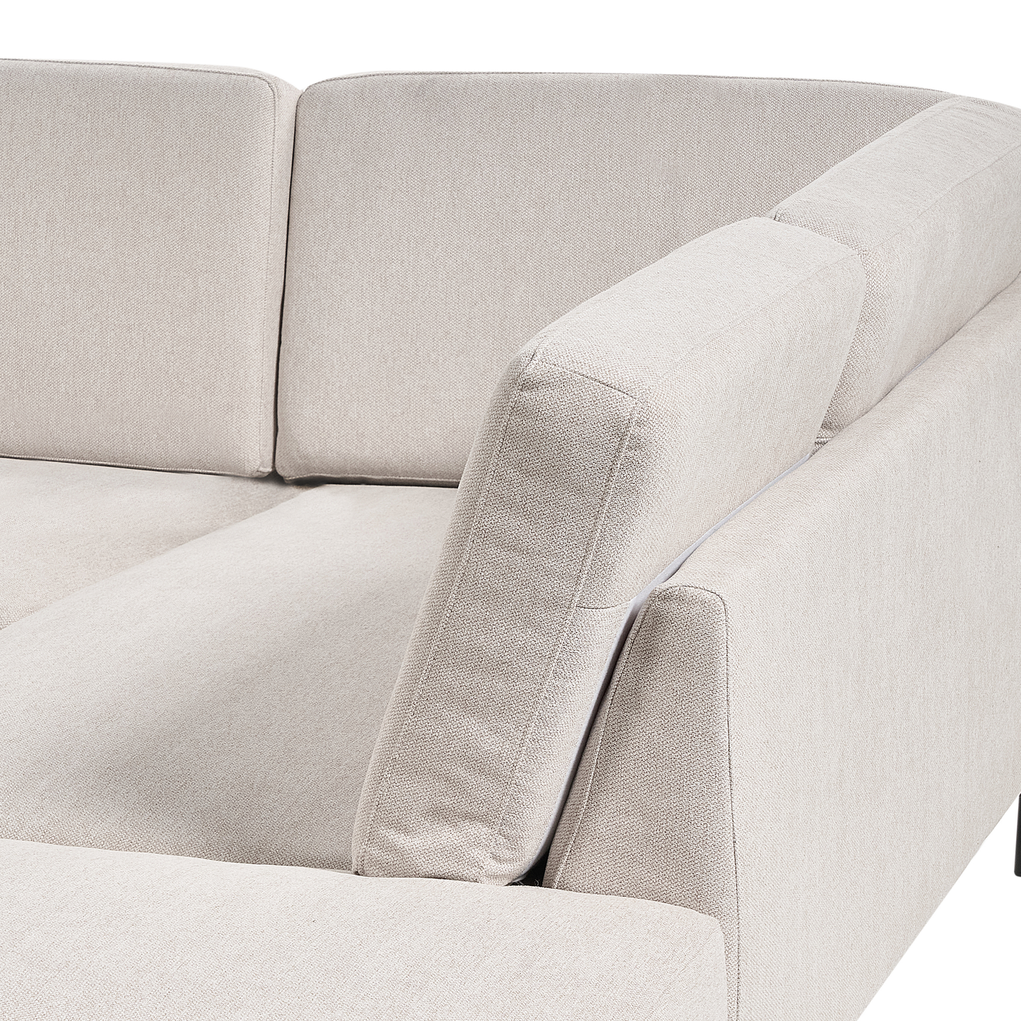 4-Sitzer Ecksofa hellbeige linksseitig BREDA