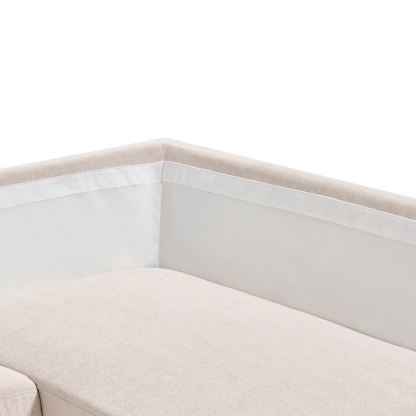 4-Sitzer Ecksofa hellbeige linksseitig BREDA