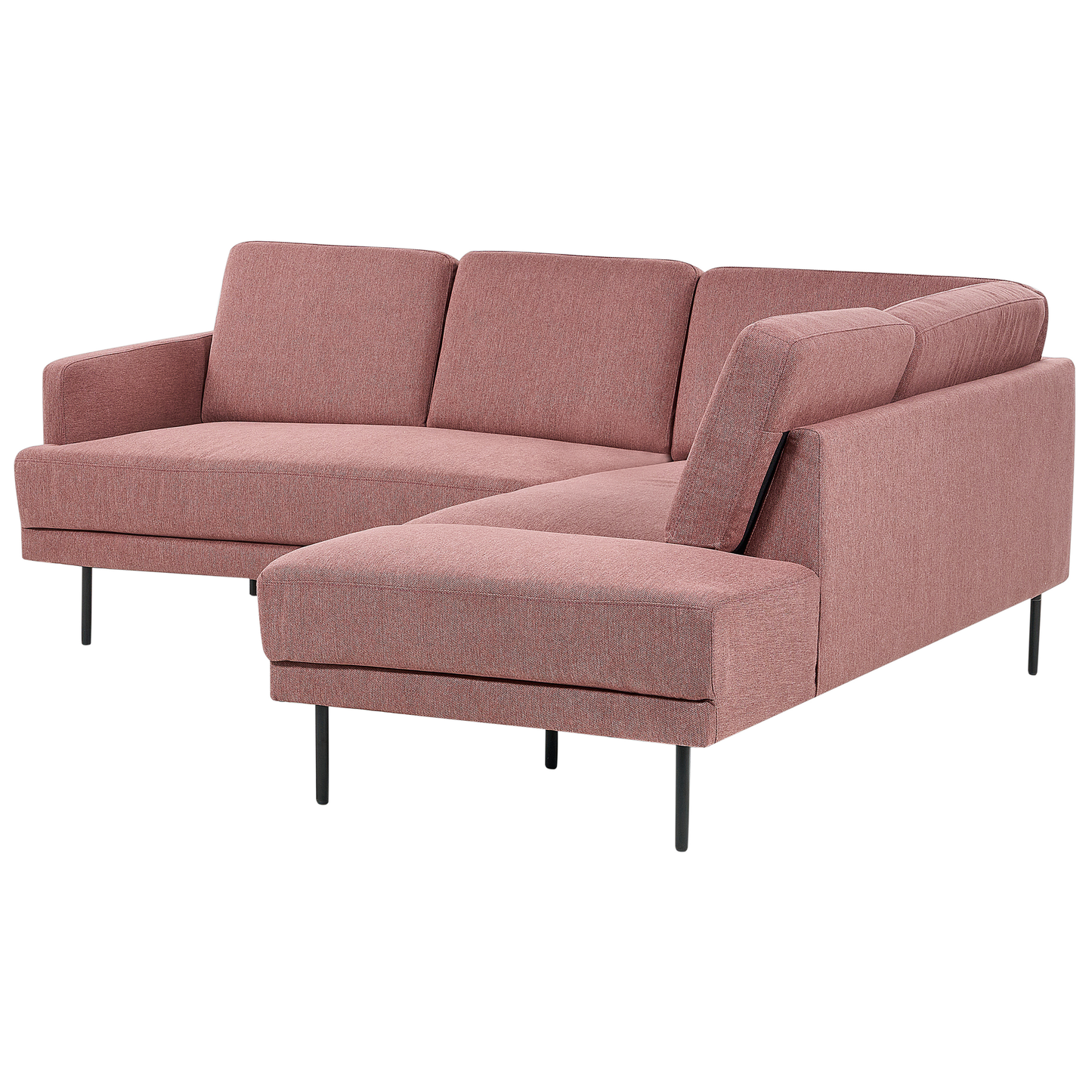 4-Sitzer Ecksofa rosa linksseitig BREDA
