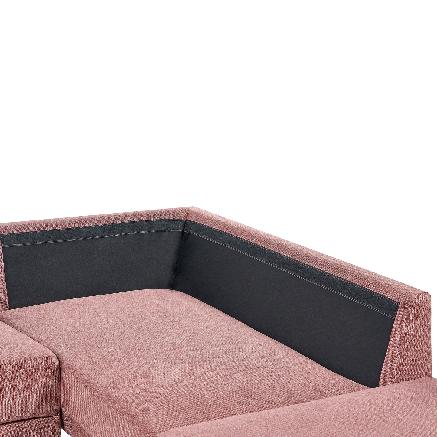 4-Sitzer Ecksofa rosa linksseitig BREDA