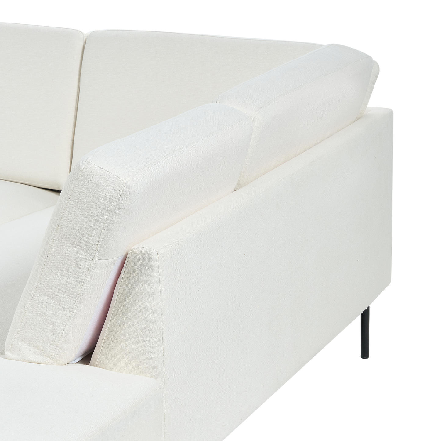 4-Sitzer Ecksofa cremeweiss linksseitig BREDA