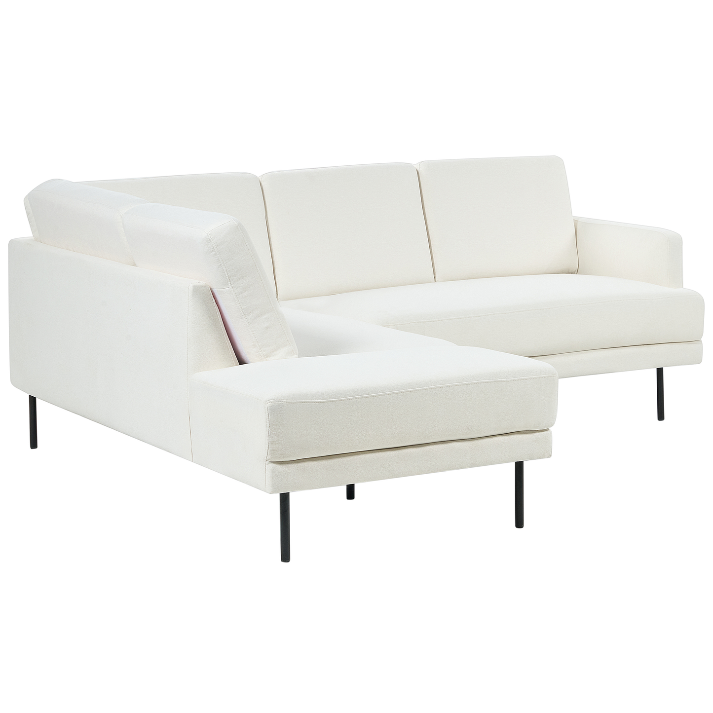 4-Sitzer Ecksofa cremeweiss rechtsseitig BREDA
