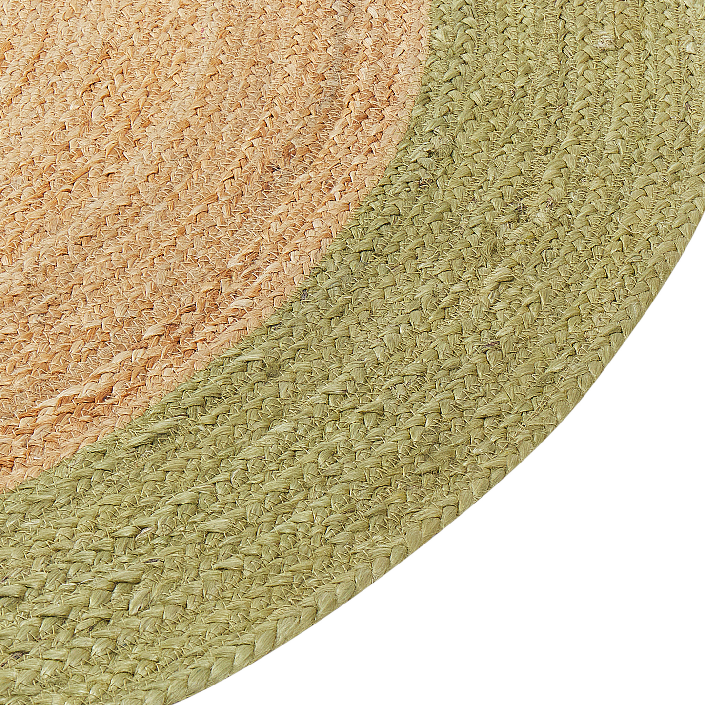 Teppich Jute beige / hellgrün ø 140 cm Kurzflor YAYALAR