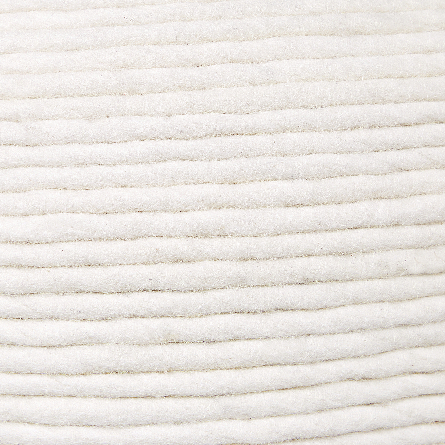 Pouf Wolle weiss ⌀ 50 cm rund TAKHABI