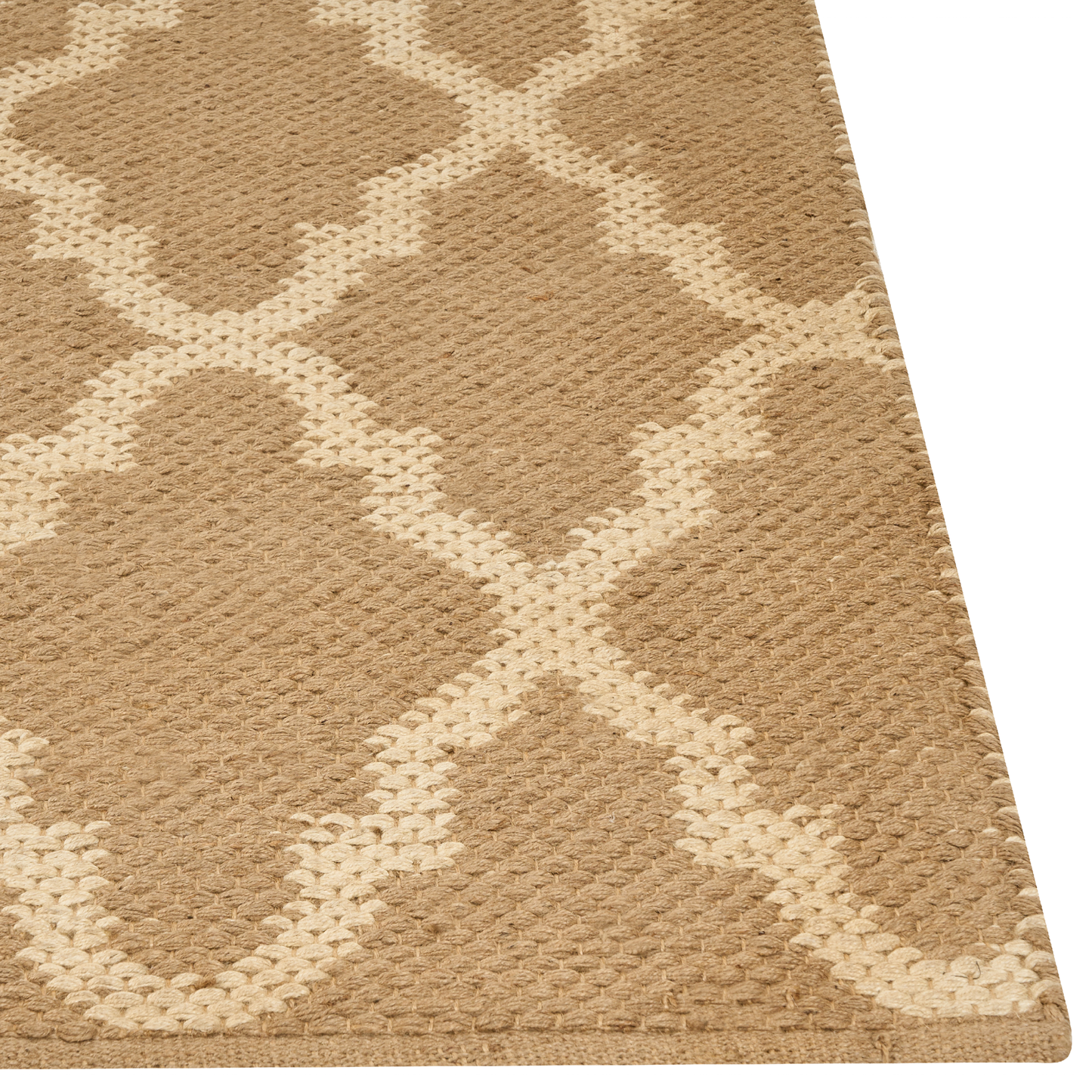 Teppich Jute beige 200 x 300 cm marokkanisches Muster Kurzflor MERMER