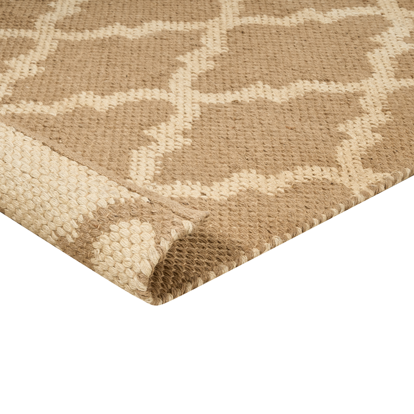 Teppich Jute beige 200 x 300 cm marokkanisches Muster Kurzflor MERMER