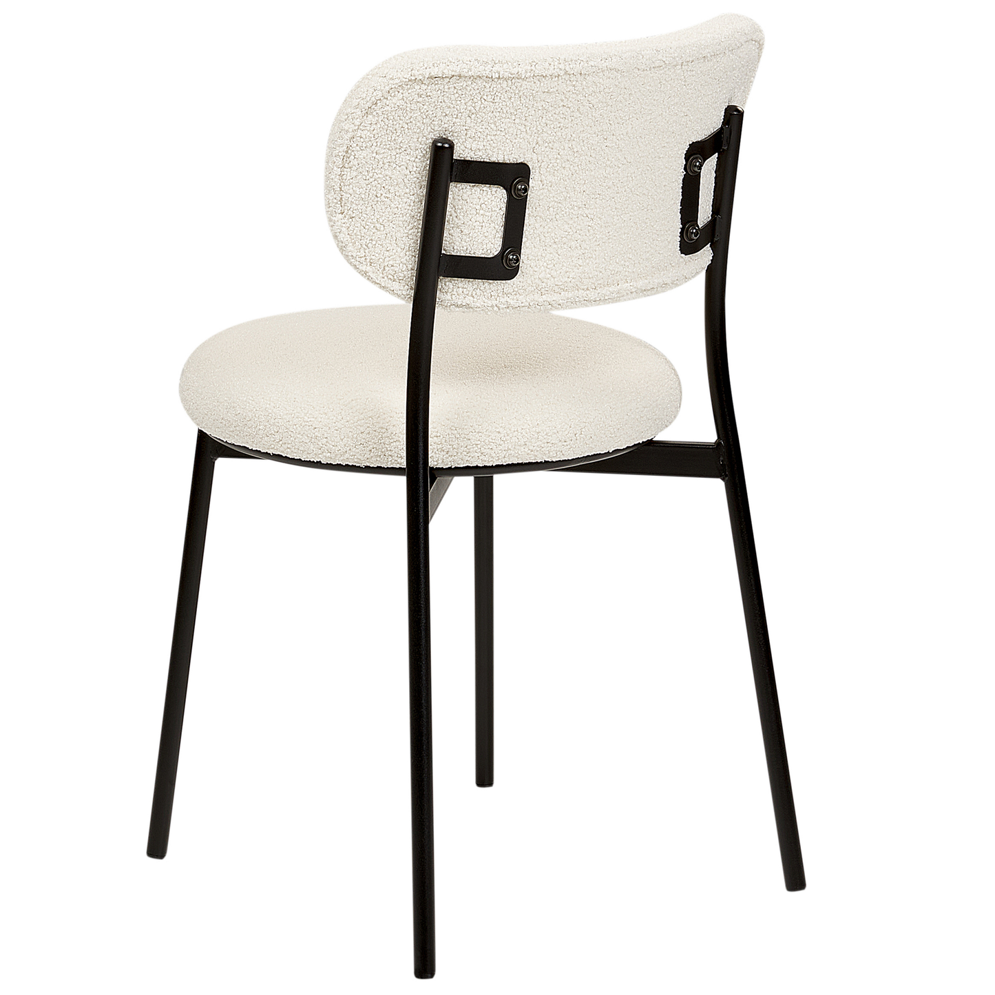 Esszimmerstuhl 2er Set CASEY Bouclé Cremeweiss