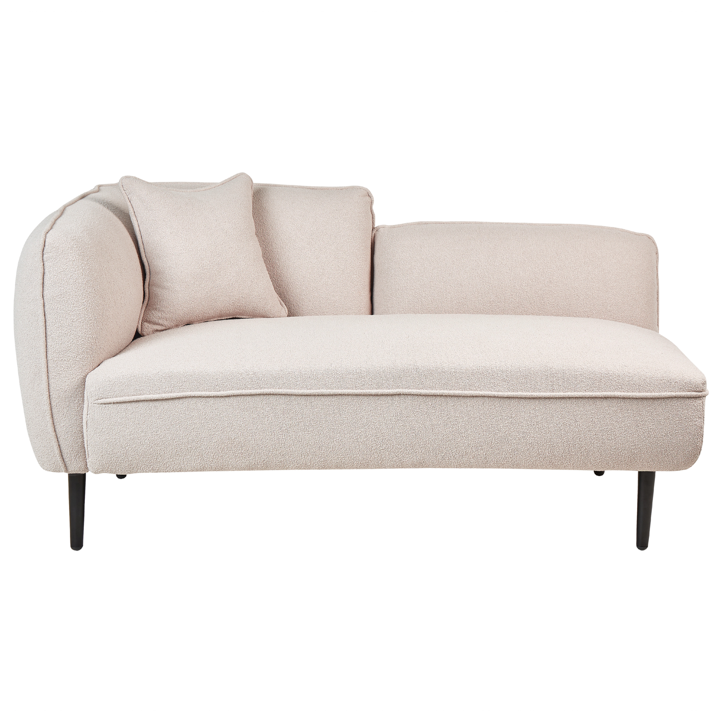 Chaiselongue Bouclé hellbeige linksseitig CHEVANNES