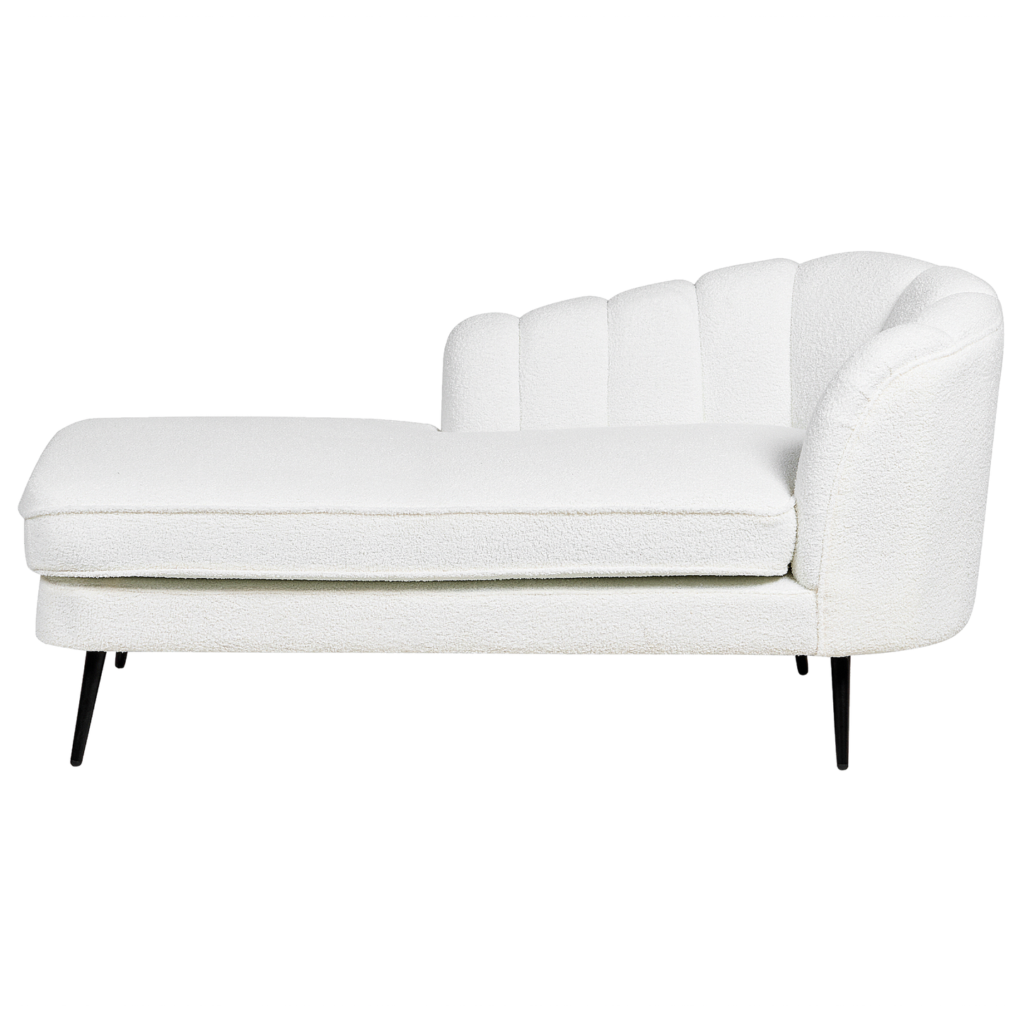 Chaiselongue Bouclé cremeweiss rechtsseitig ALLIER