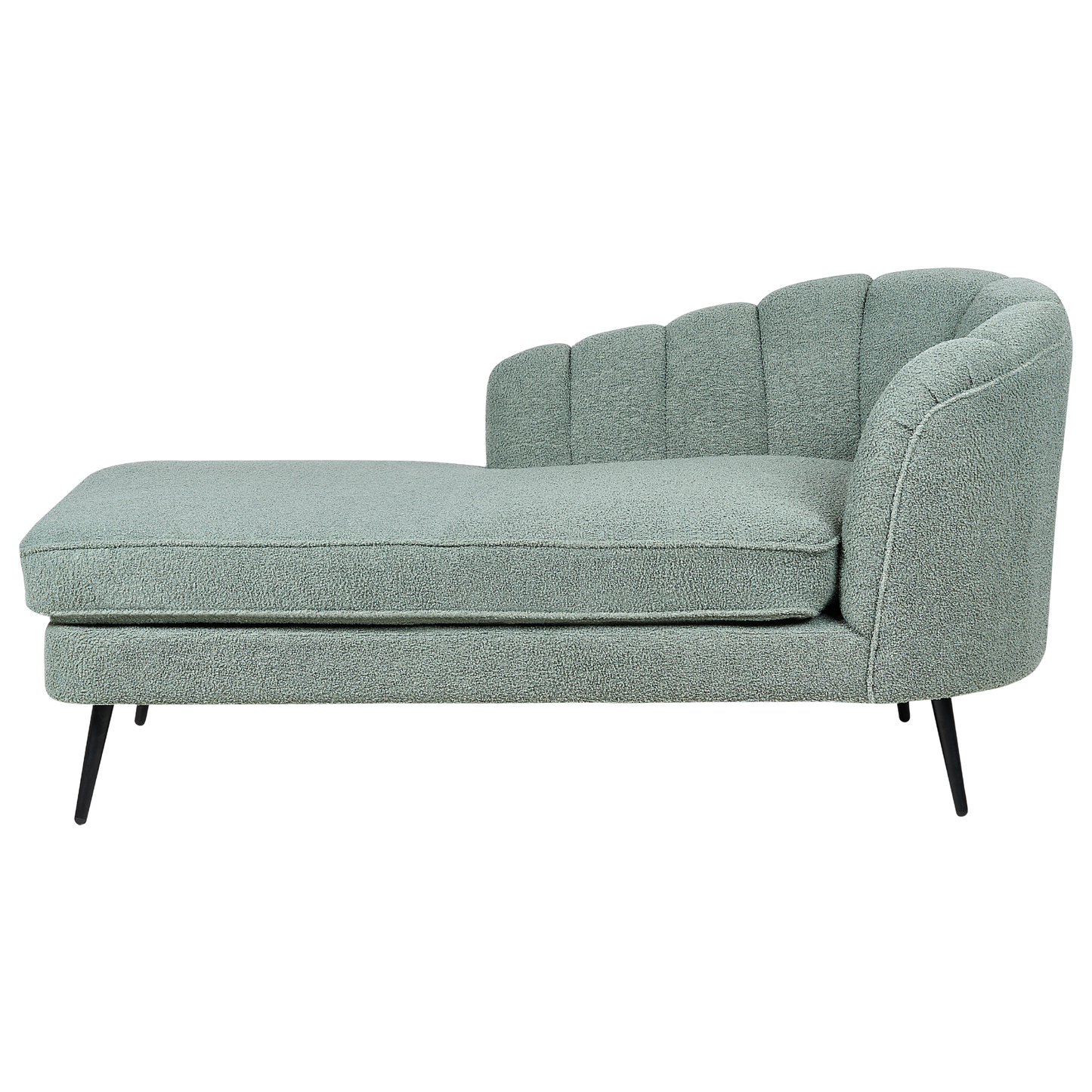 Chaiselongue Bouclé grün rechtsseitig ALLIER