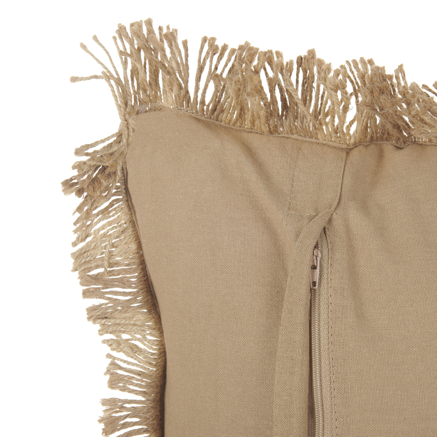 Dekokissen CIRSIUM Jute 45 x 45 cm Beige Streifenmuster