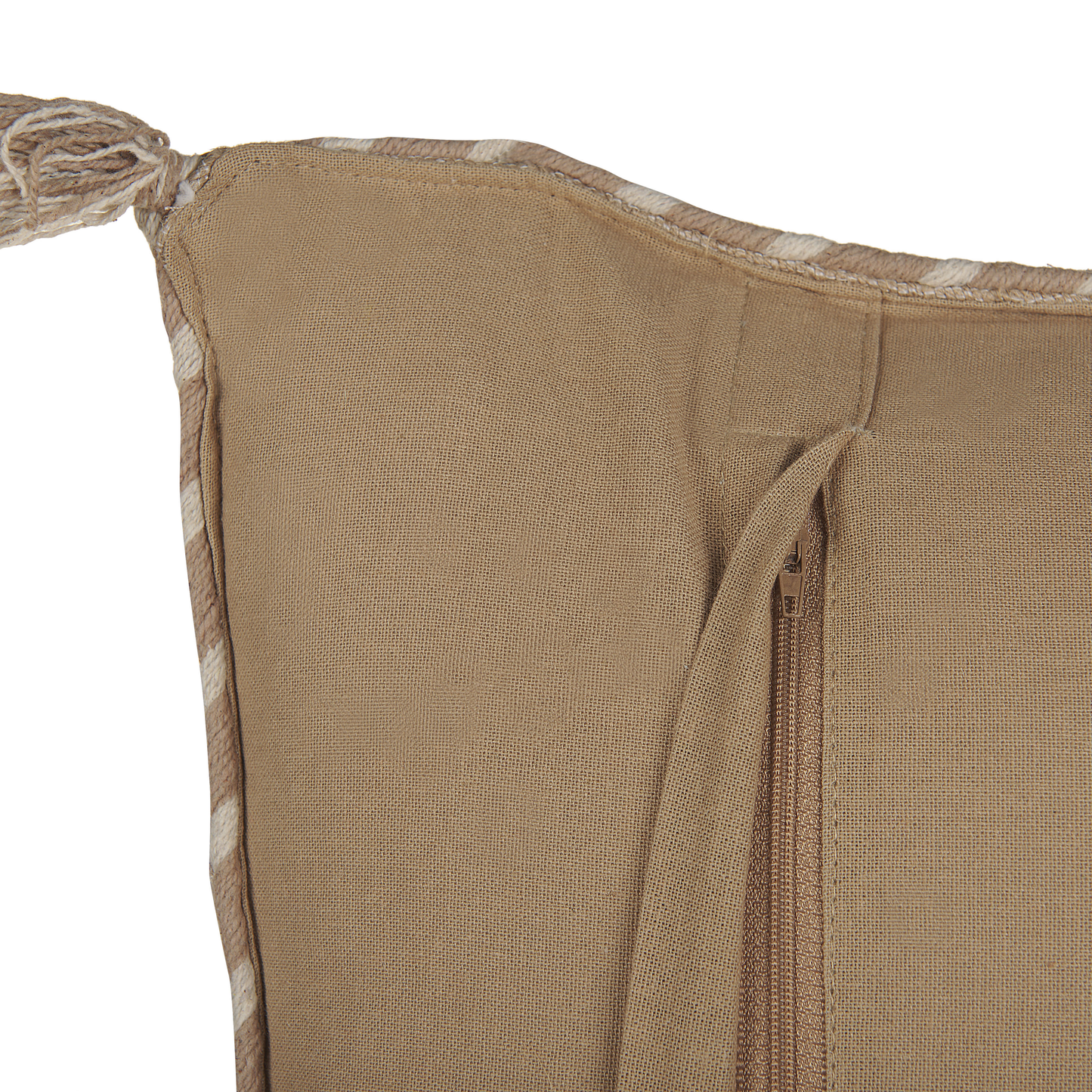 Dekokissen ERIGERON Jute 45 x 45 cm Beige Ohne Muster