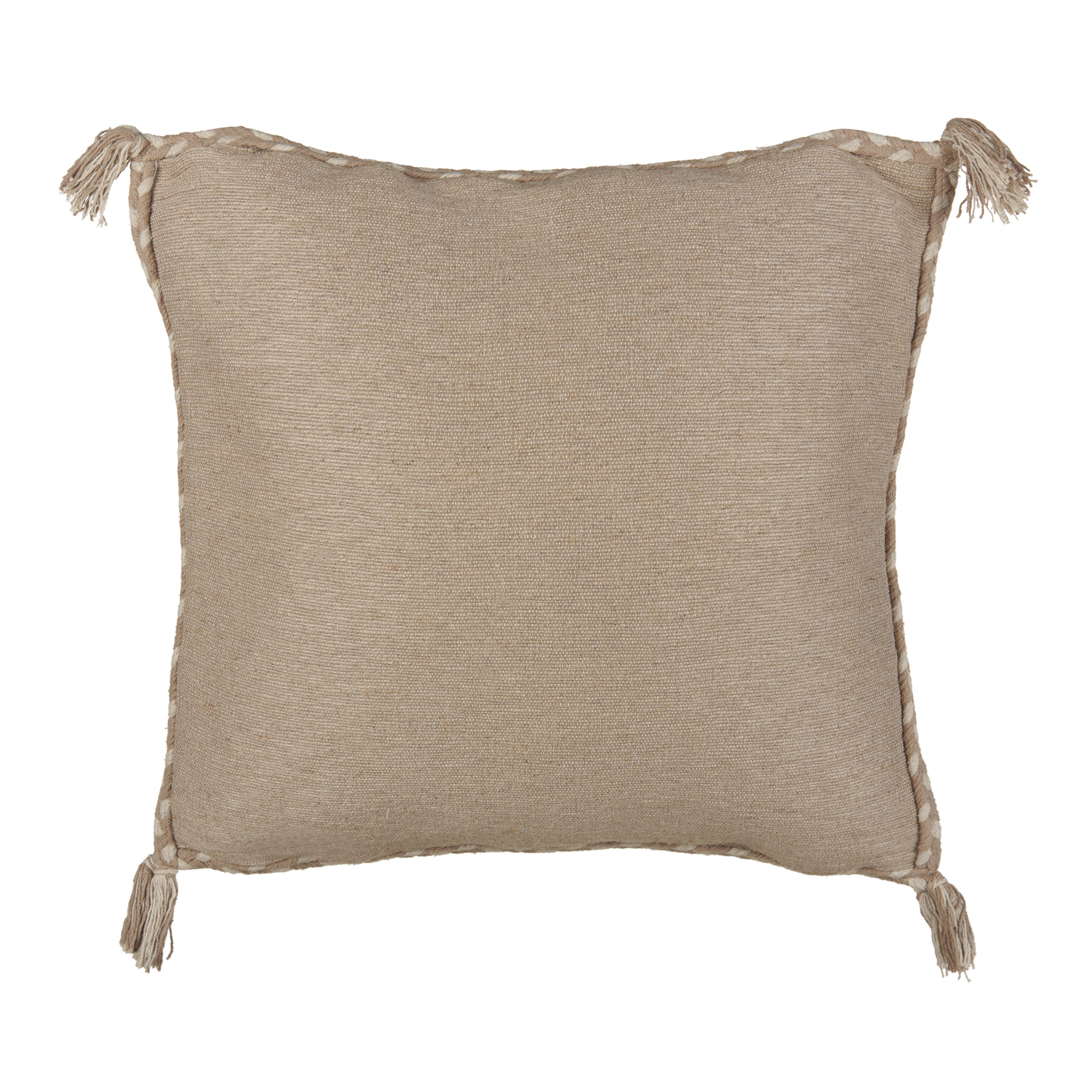 Dekokissen 2er Set ERIGERON Jute 45 x 45 cm Beige Ohne Muster