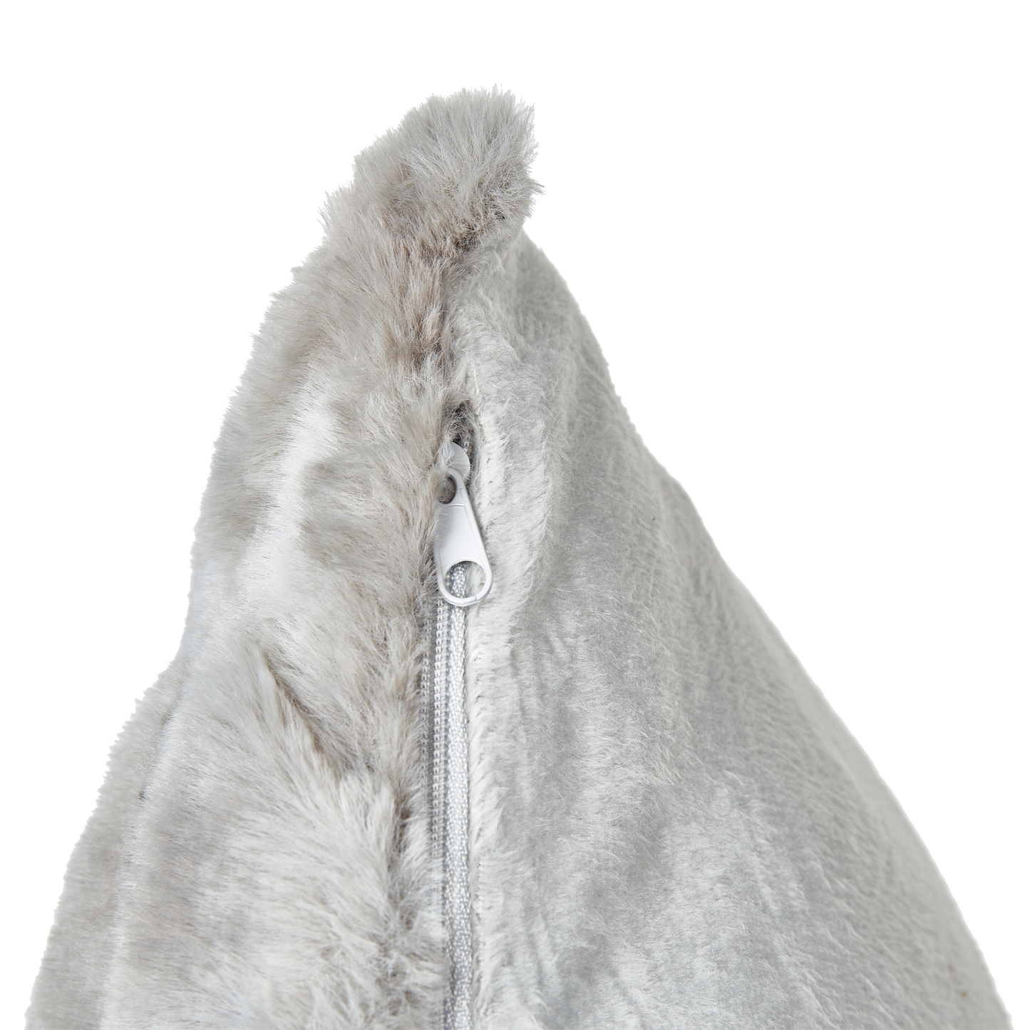 Dekokissen 2er Set MACODES Webpelz 45 x 45 cm Grau Ohne Muster