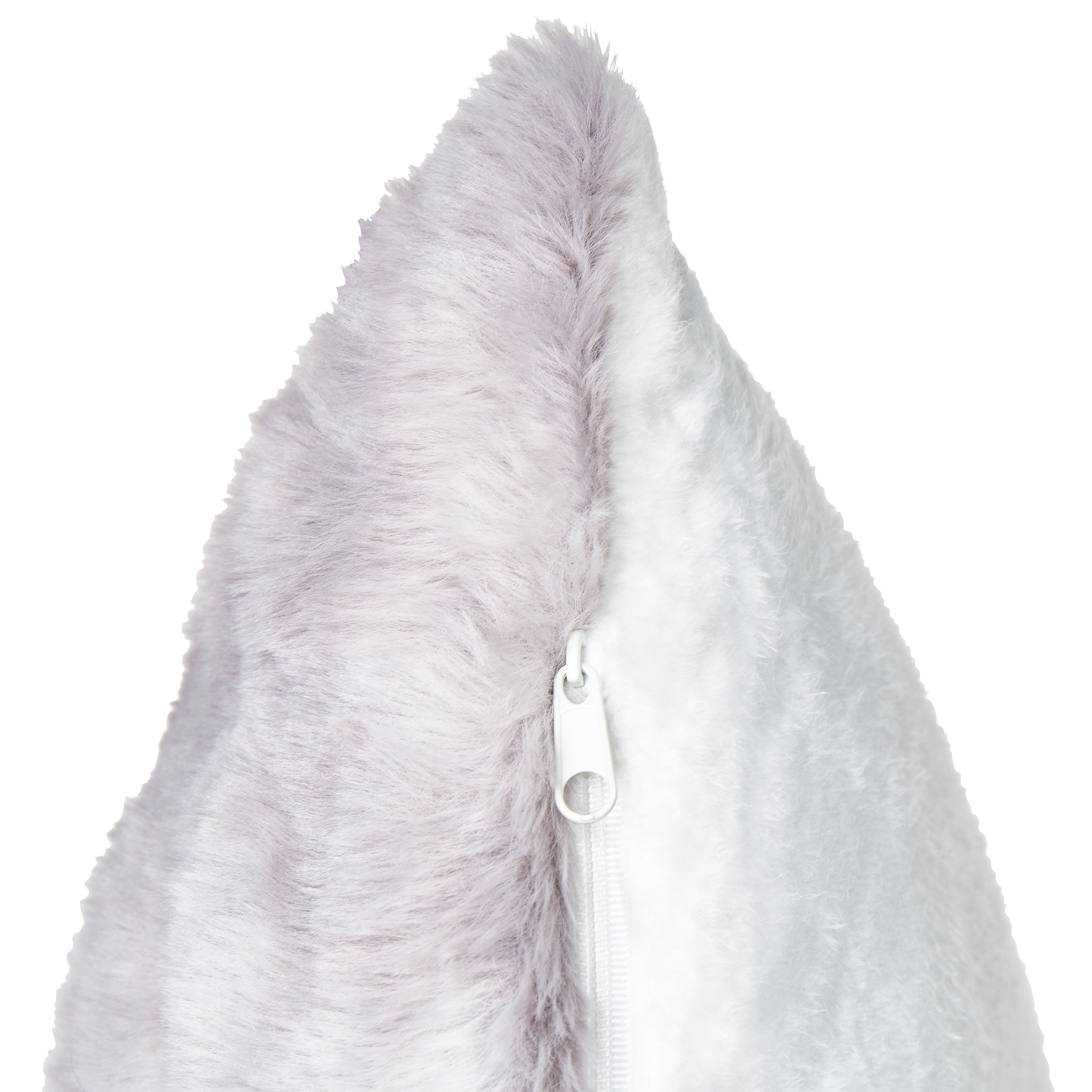 Dekokissen 2er Set MACODES Webpelz 45 x 45 cm Hellgrau Ohne Muster