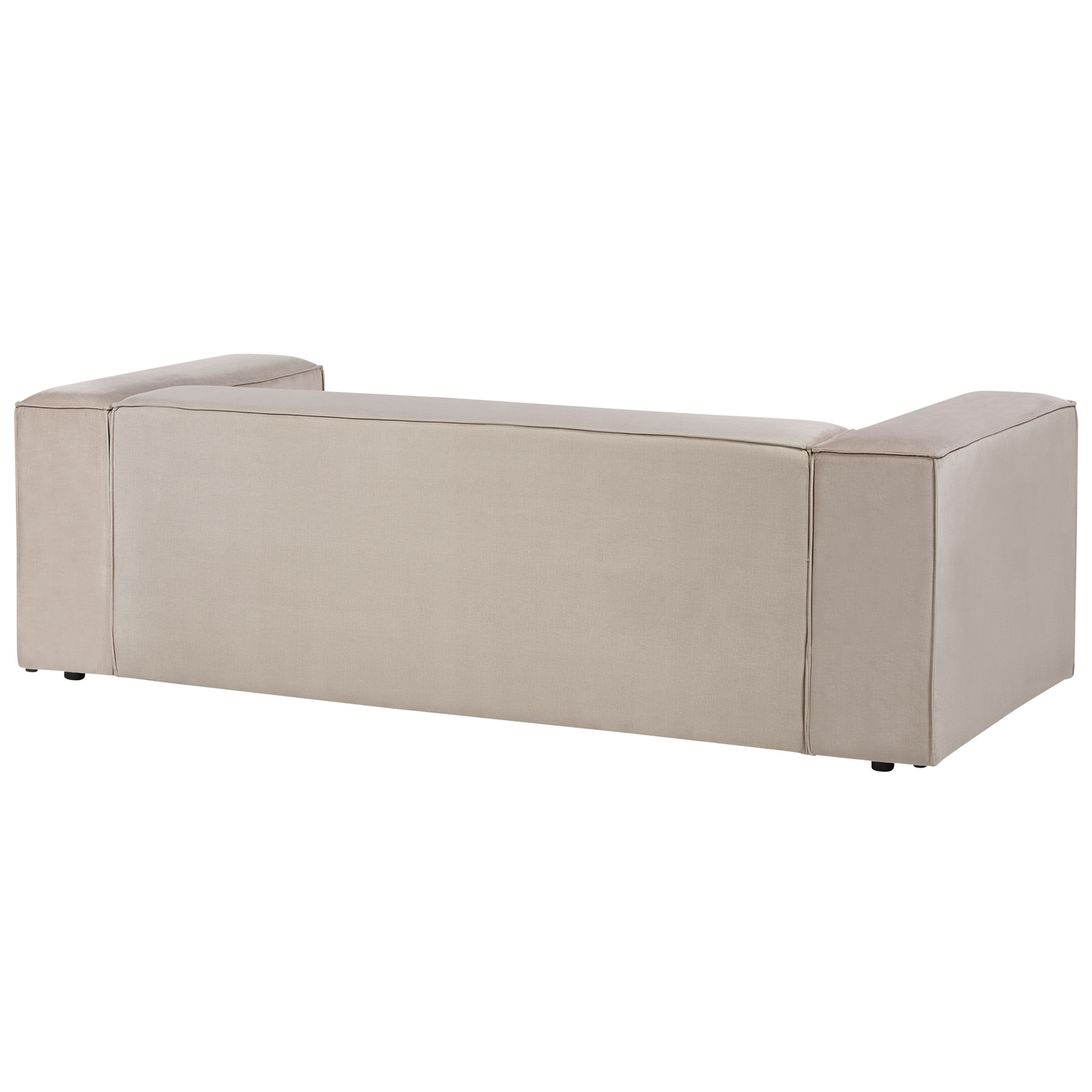 2-Sitzer Ecksofa Samtstoff taupe linksseitig VERNON