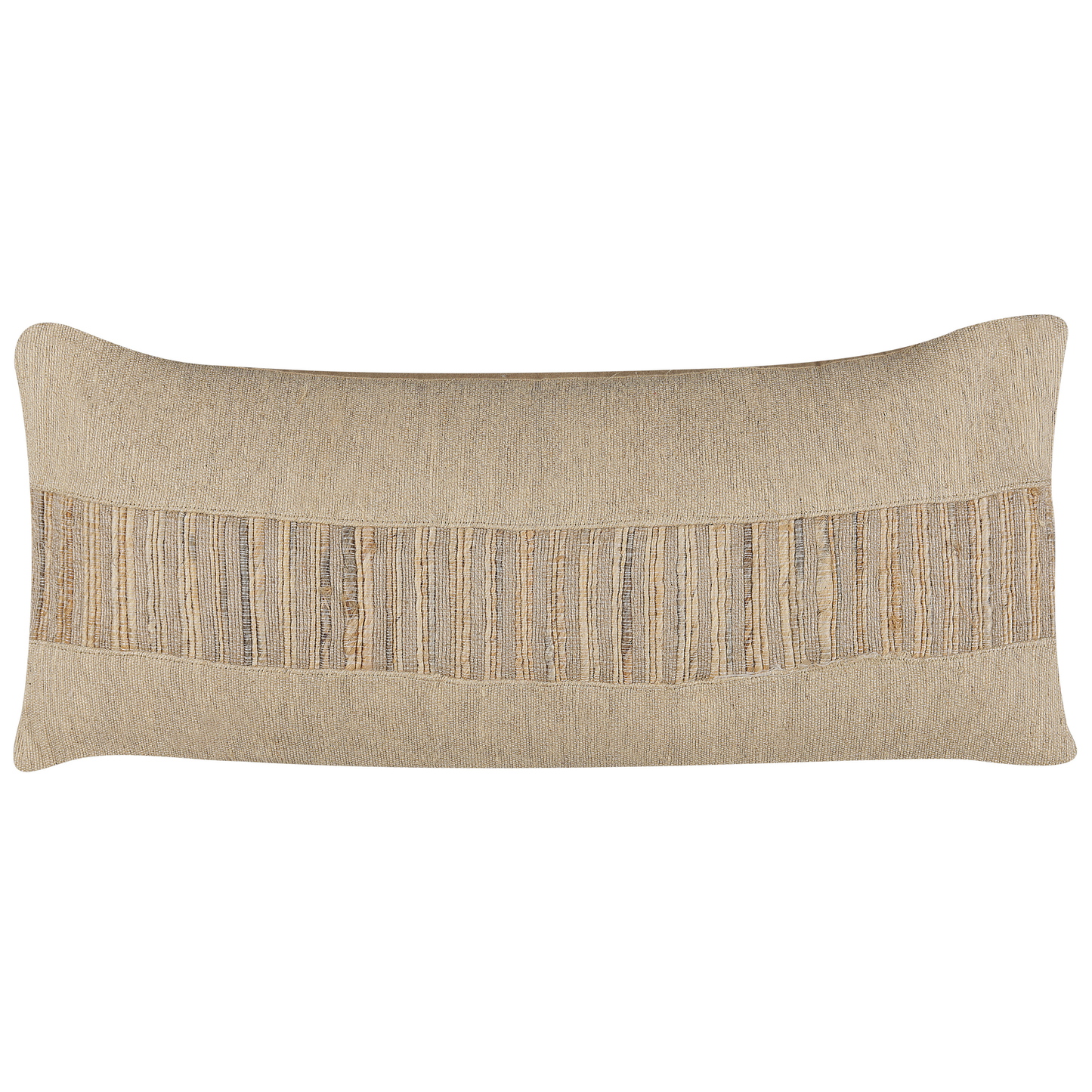 Dekokissen 2er Set LUINA Jute 30 x 70 cm Beige Ohne Muster